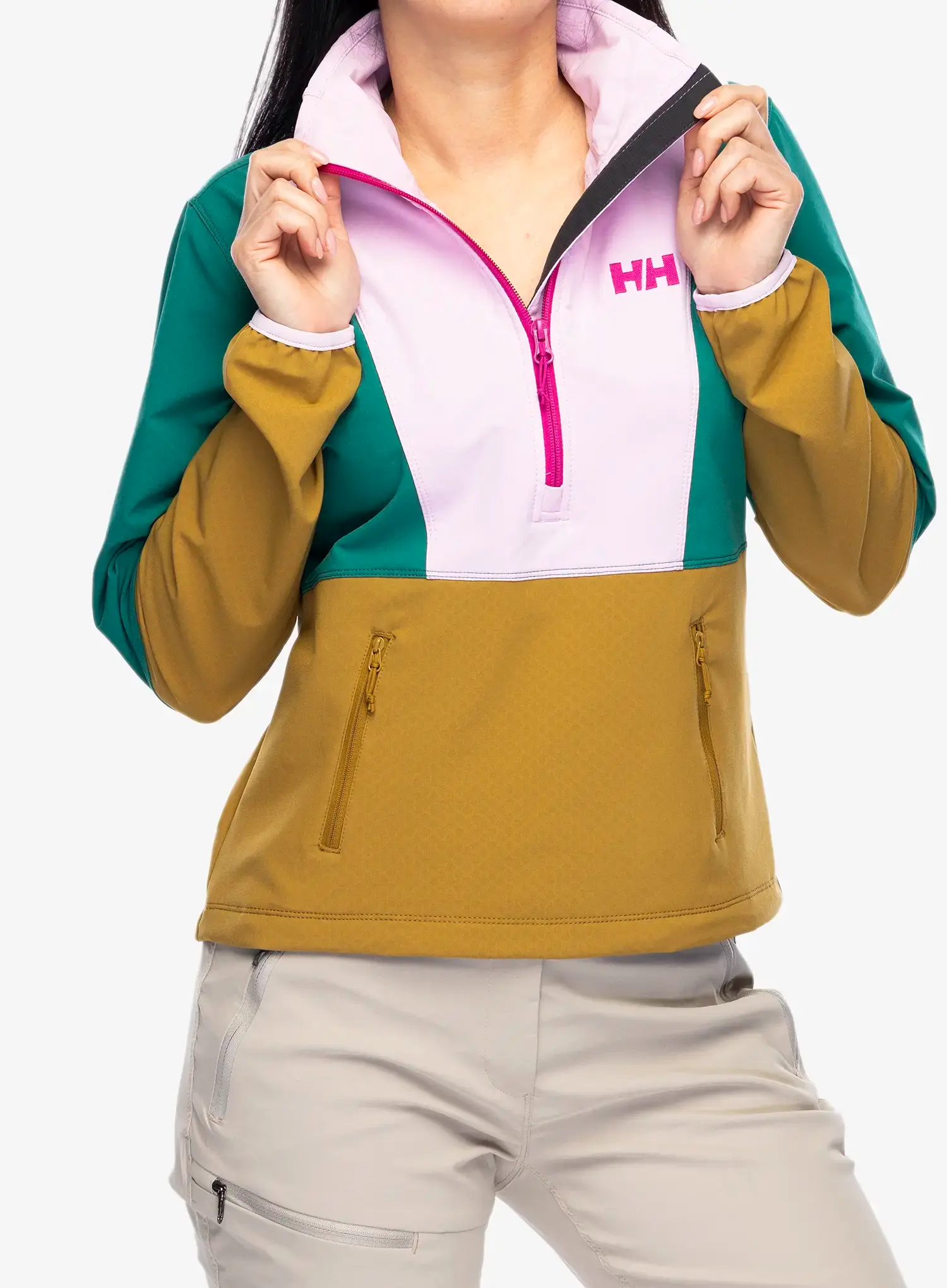 Dámská bunda Helly Hansen Cascade Shield Anorak - lynx/cherry blossom