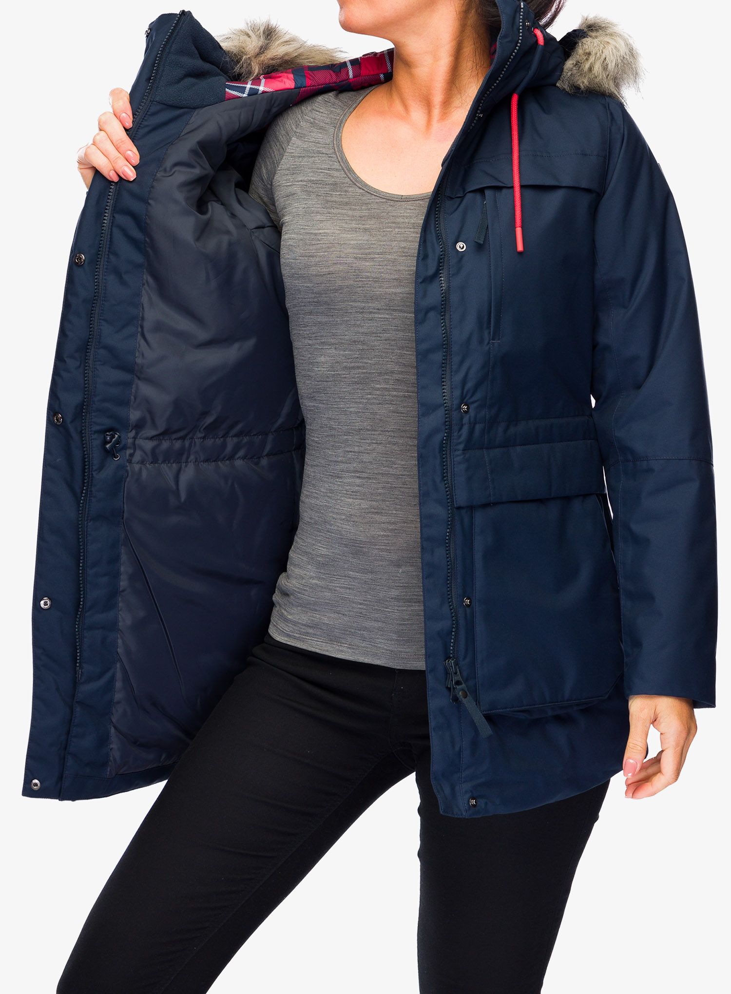 Dámská zimní bunda Helly Hansen Coastal Parka - navy/vaporous grey/gum