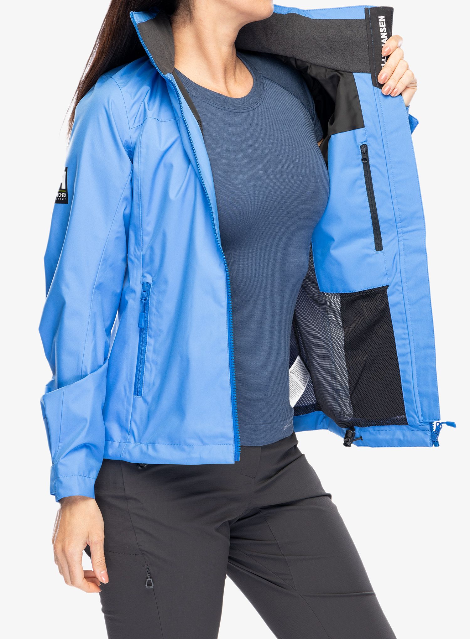 Dámská bunda do deště Helly Hansen Crew Hooded Jacket 2.0 - ultra blue