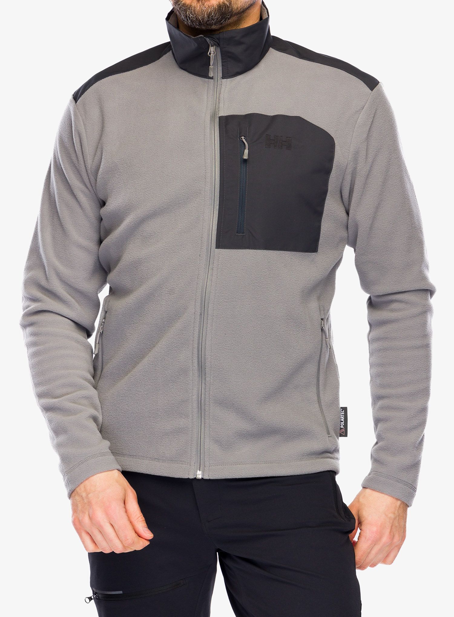 Fleece mikina Helly Hansen Daybreaker Block Jacket - concrete