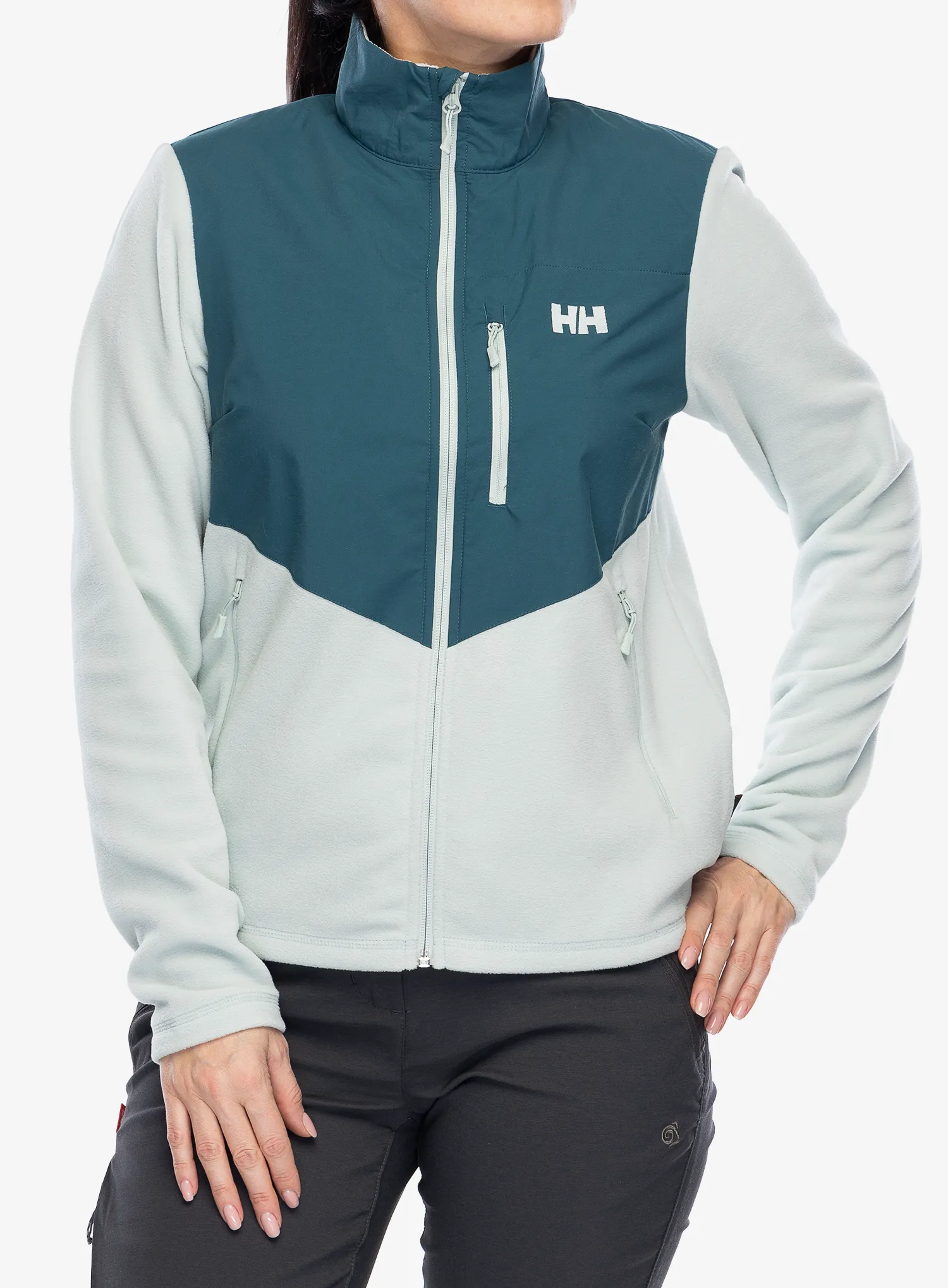 Dámská mikina se zipem Helly Hansen Daybreaker Block Jacket - green mist