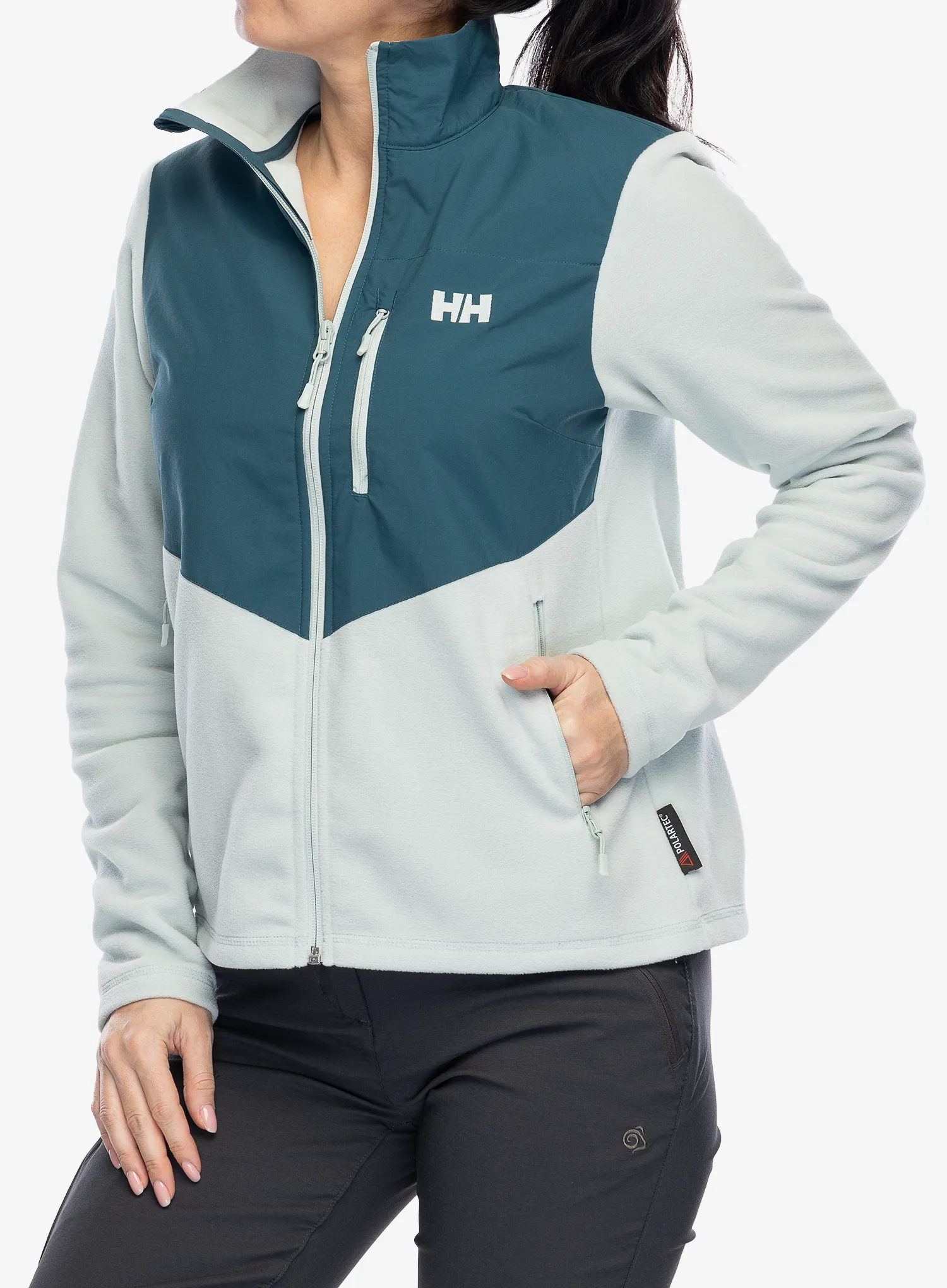 Dámská mikina se zipem Helly Hansen Daybreaker Block Jacket - green mist