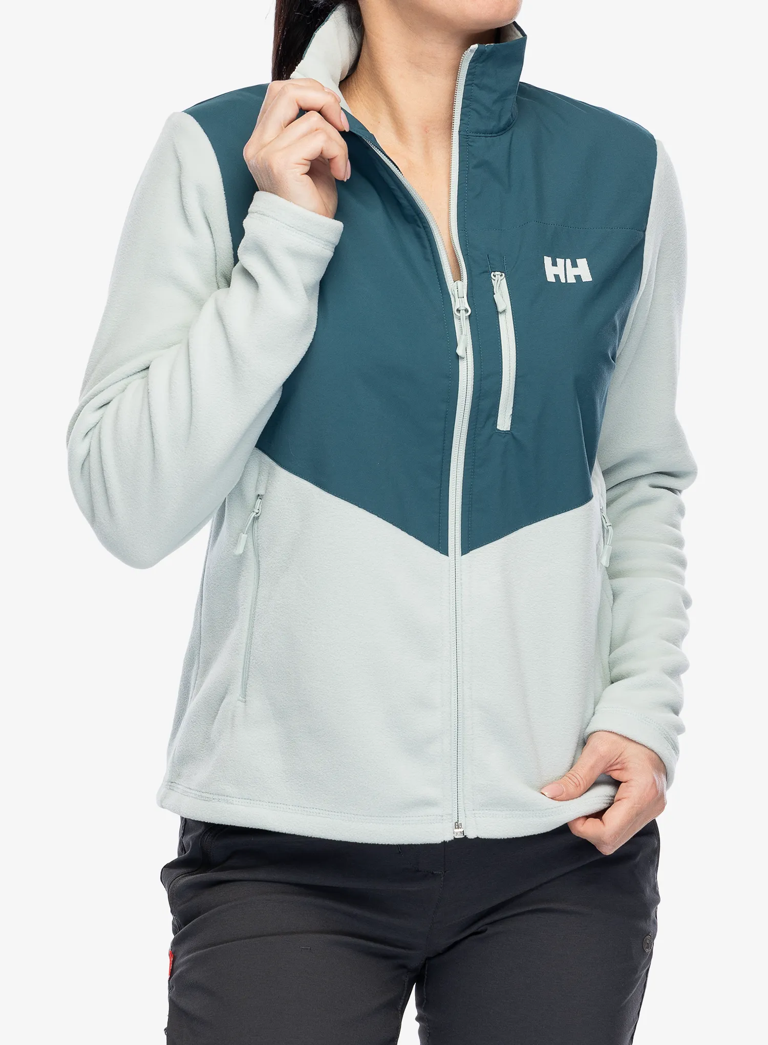 Dámská mikina se zipem Helly Hansen Daybreaker Block Jacket - green mist
