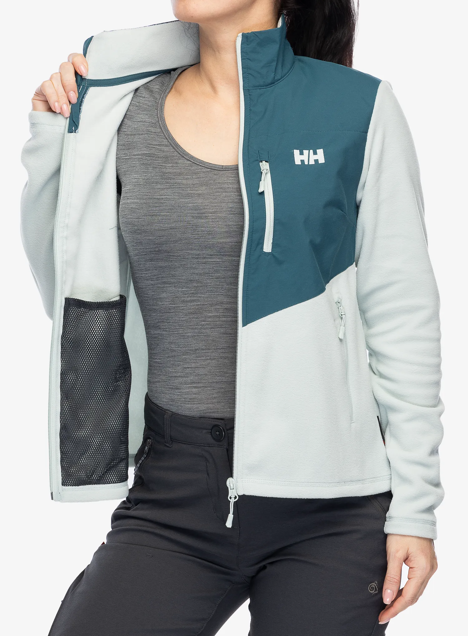 Dámská mikina se zipem Helly Hansen Daybreaker Block Jacket - green mist