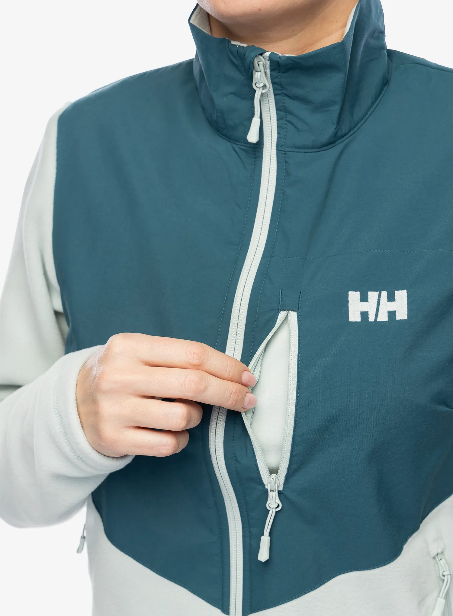 Dámská mikina se zipem Helly Hansen Daybreaker Block Jacket - green mist