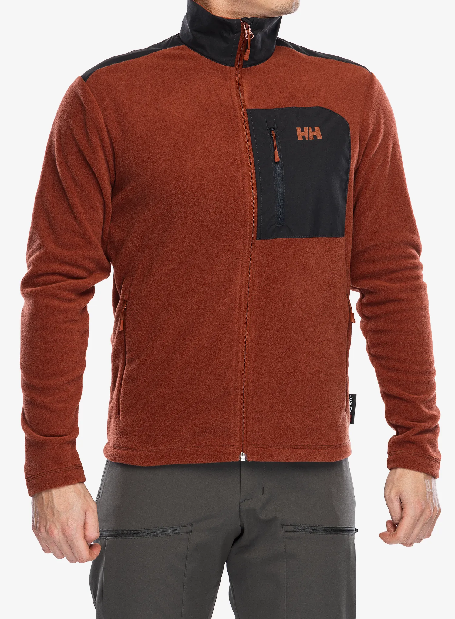 Mikina se zipem Helly Hansen Daybreaker Block Jacket - iron oxide