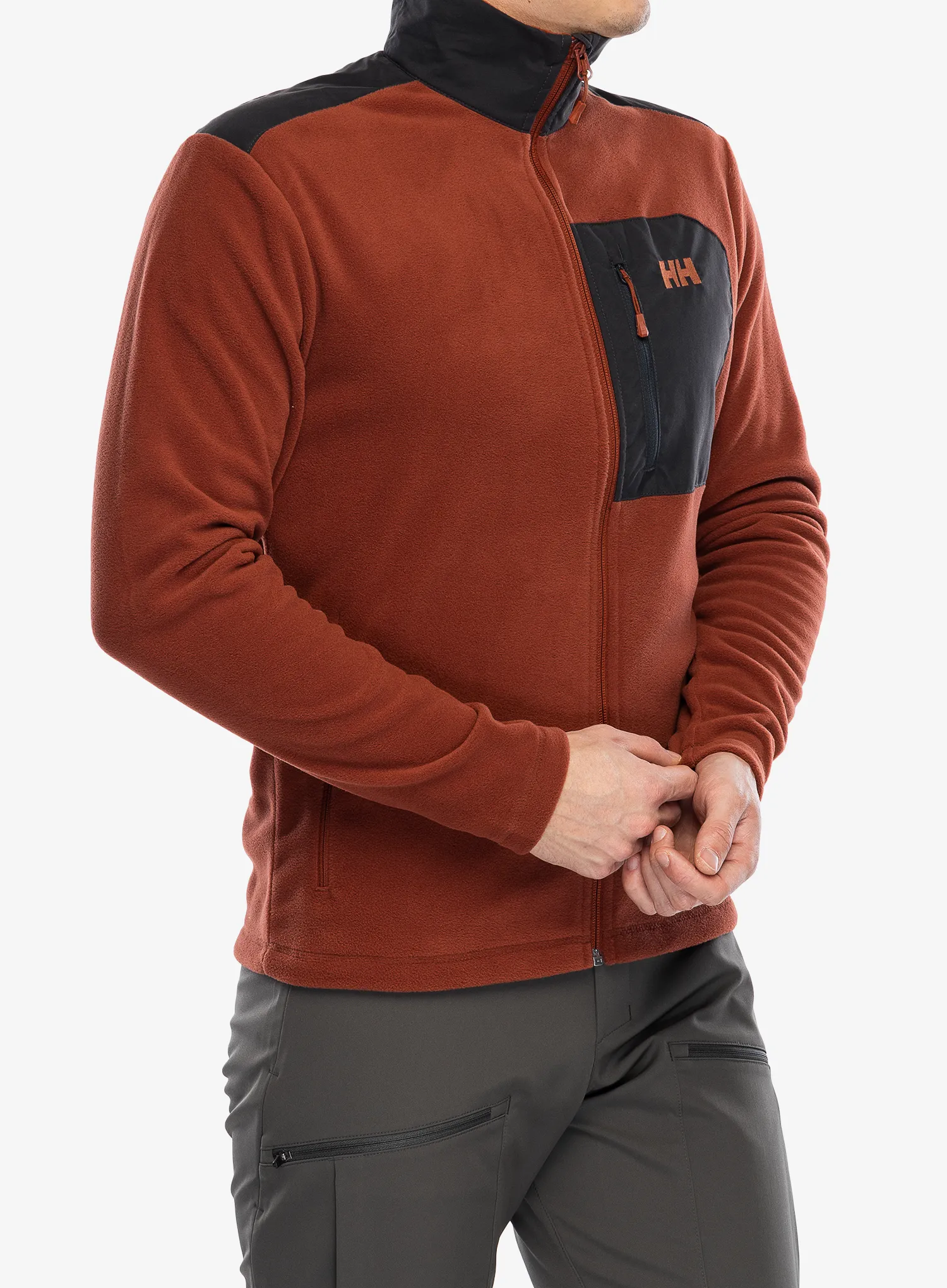 Mikina se zipem Helly Hansen Daybreaker Block Jacket - iron oxide