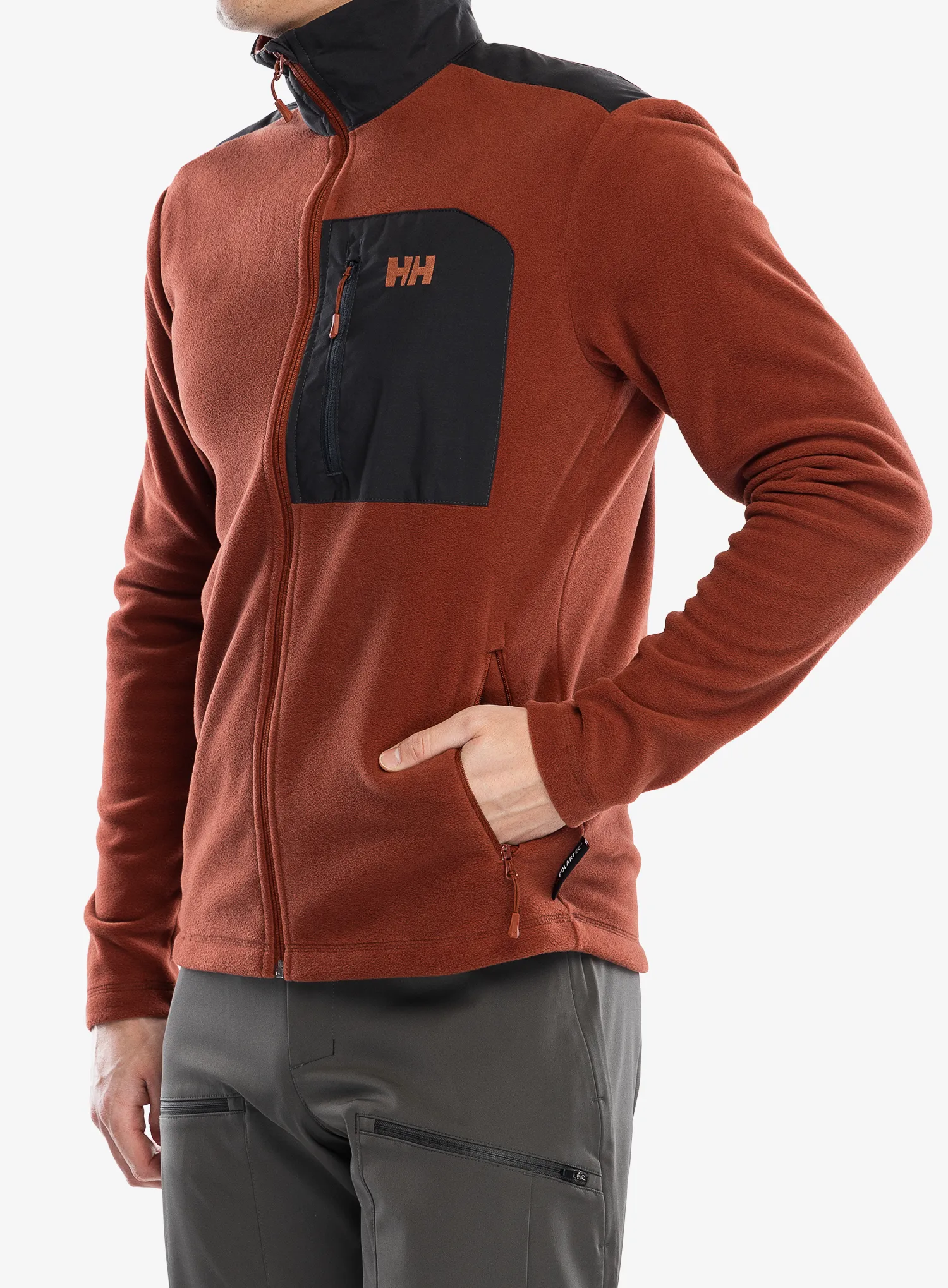 Mikina se zipem Helly Hansen Daybreaker Block Jacket - iron oxide