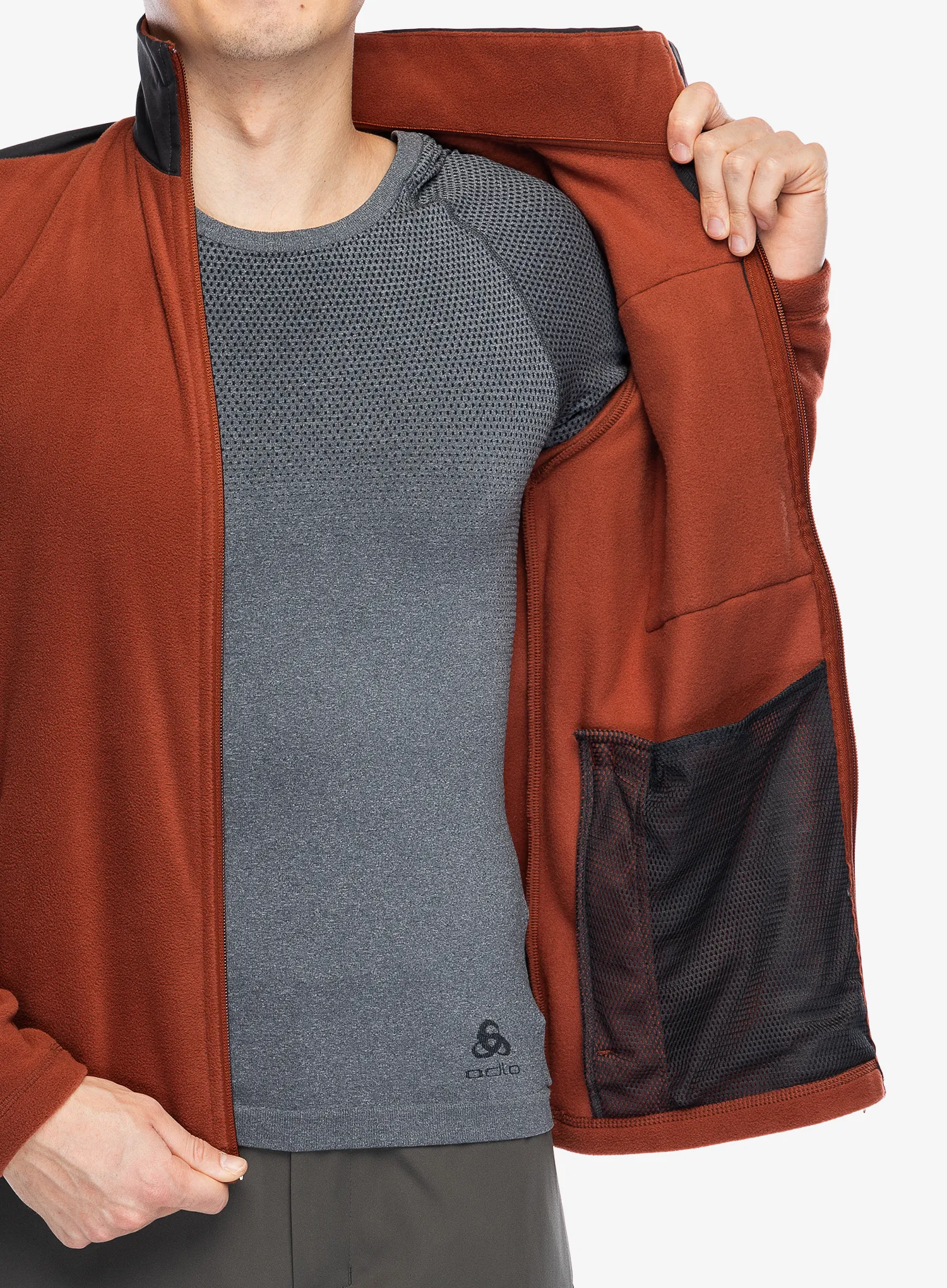 Mikina se zipem Helly Hansen Daybreaker Block Jacket - iron oxide