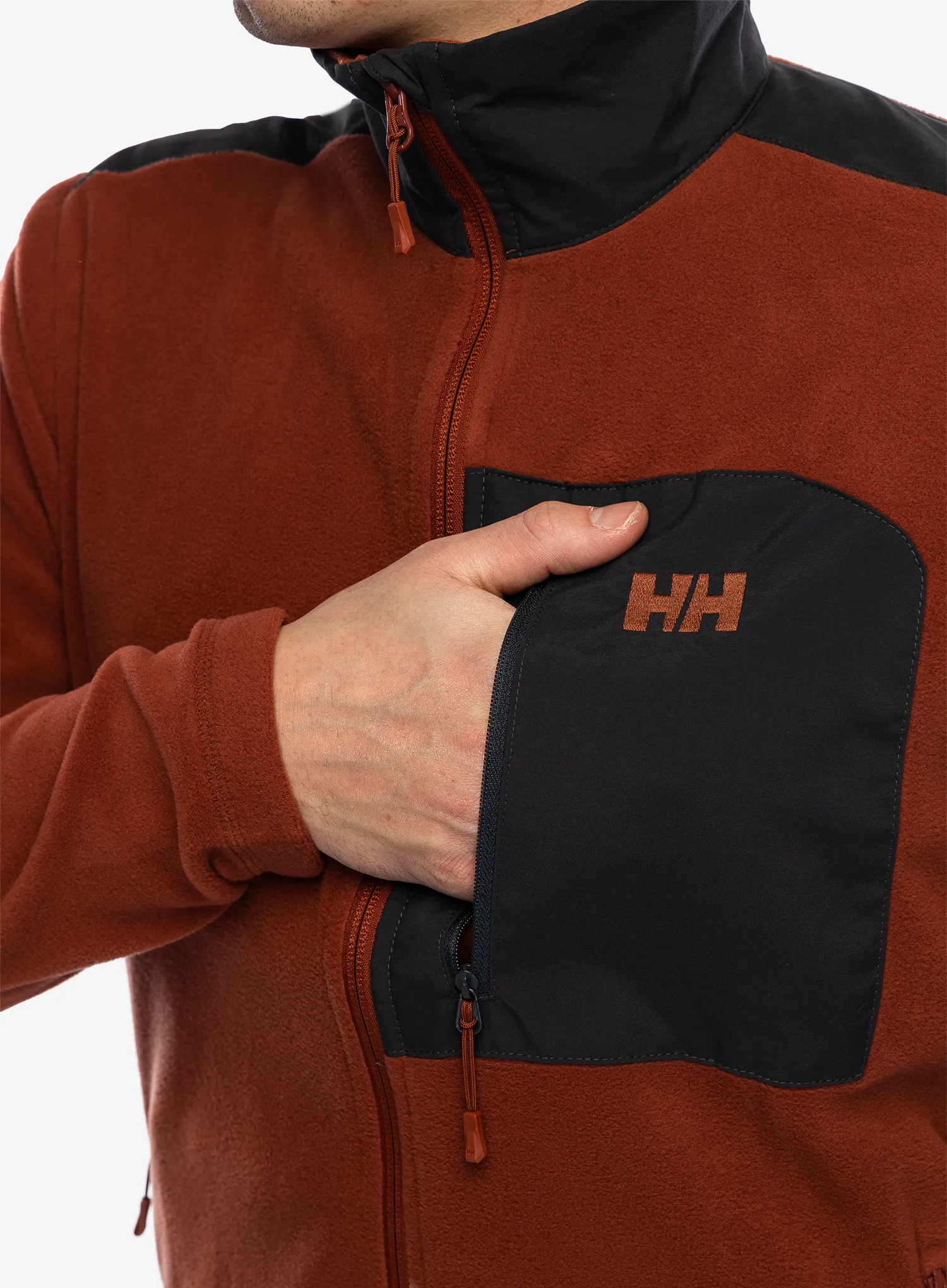 Mikina se zipem Helly Hansen Daybreaker Block Jacket - iron oxide