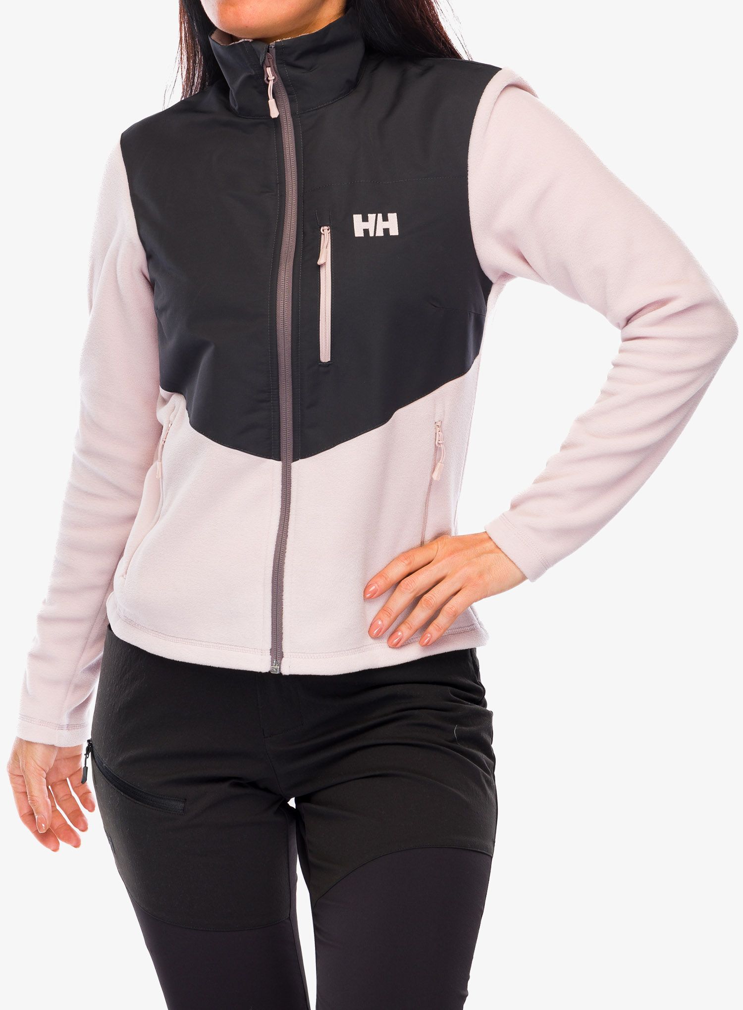 Fleece mikina dámská Helly Hansen Daybreaker Block Jacket - pink cloud