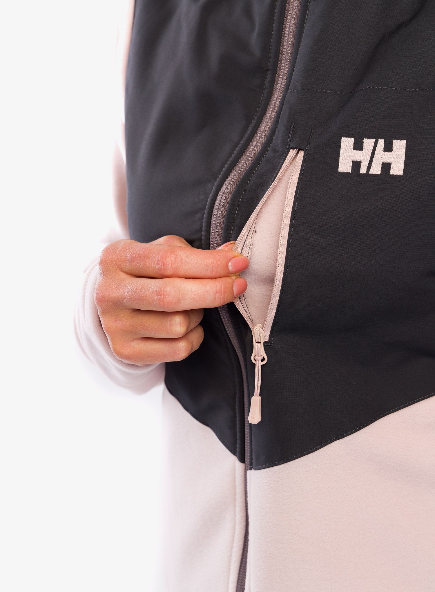 Fleece mikina dámská Helly Hansen Daybreaker Block Jacket - pink cloud
