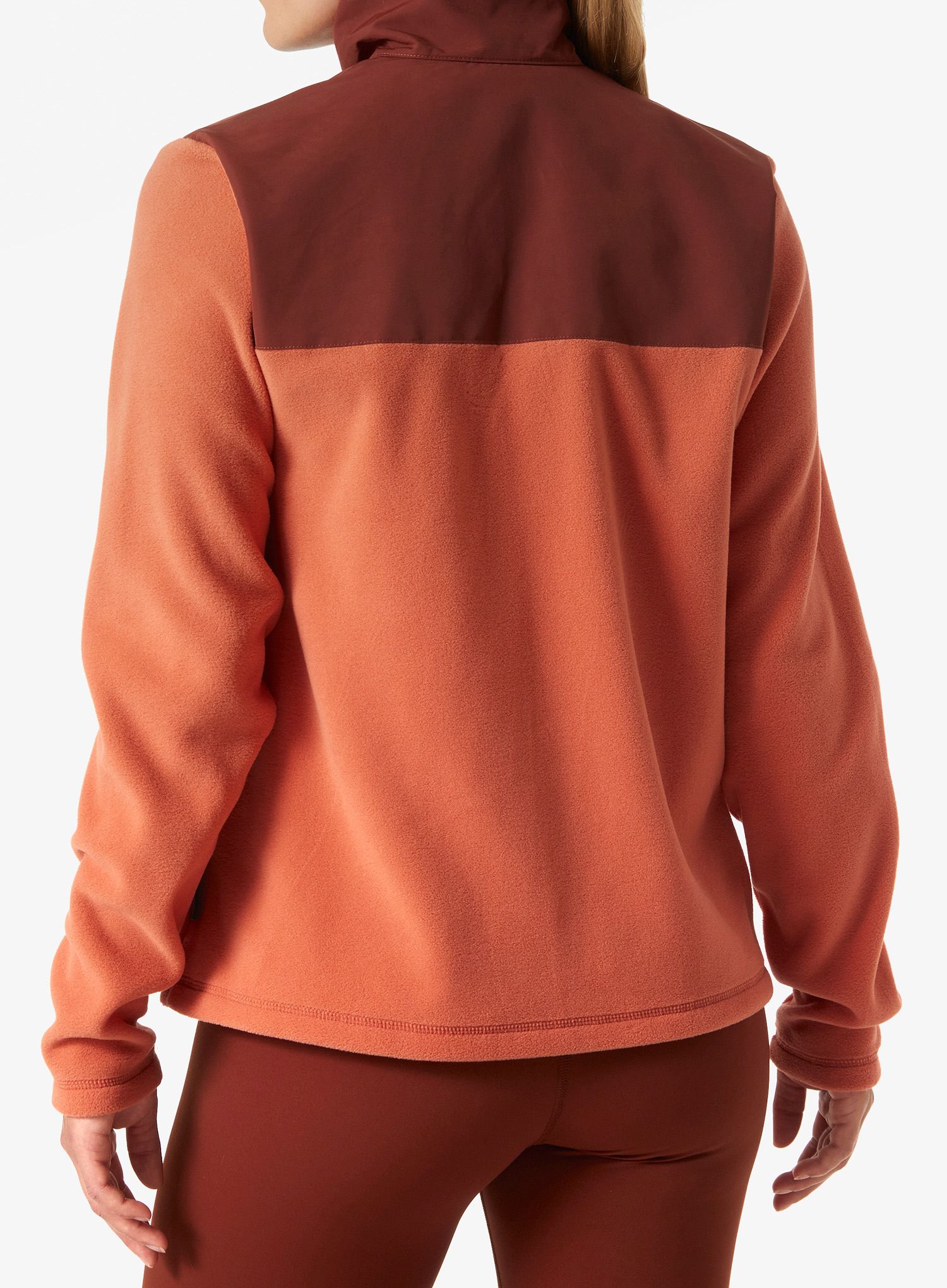 Fleece mikina dámská Helly Hansen Daybreaker Block Jacket - terracotta