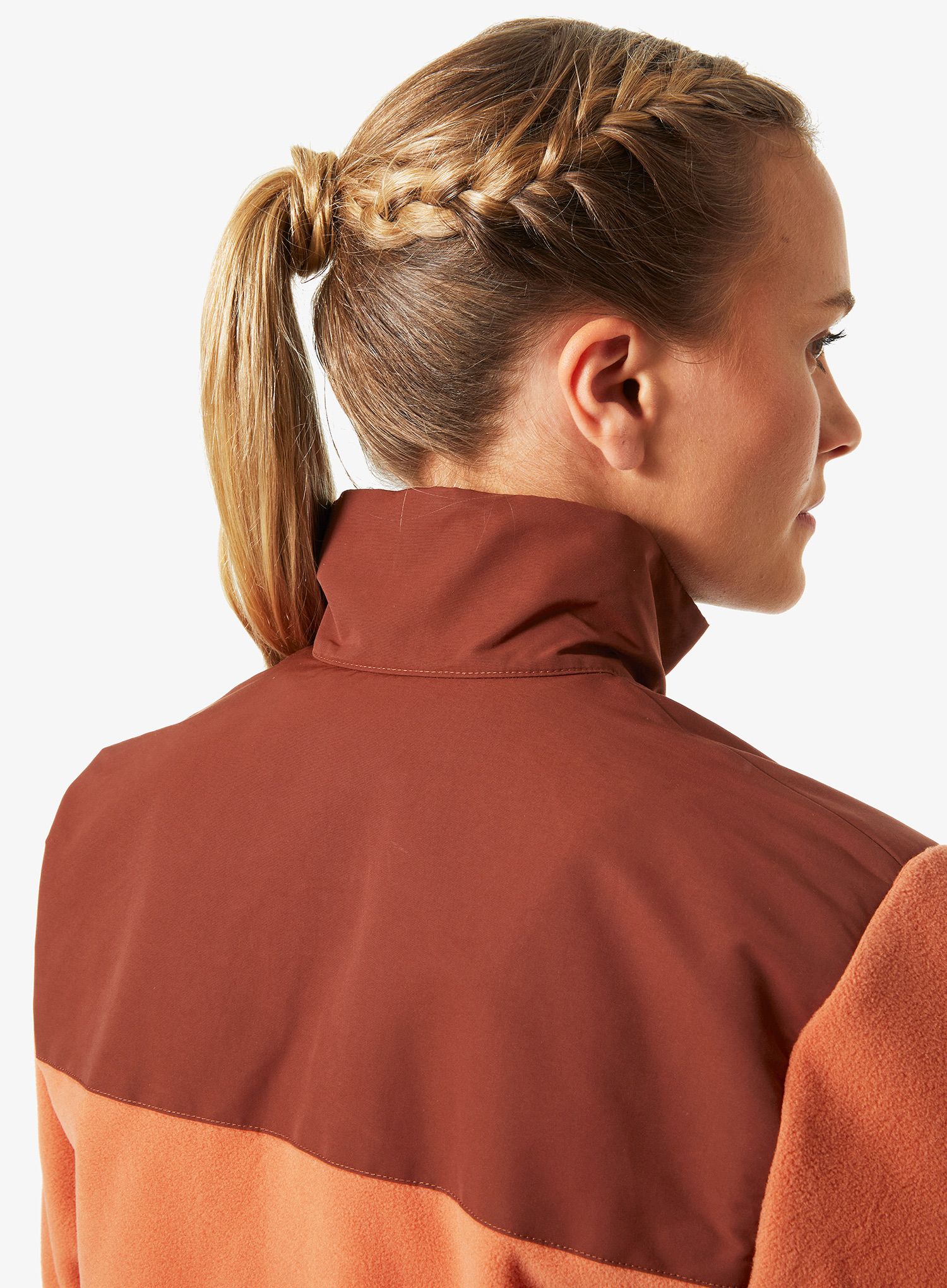 Fleece mikina dámská Helly Hansen Daybreaker Block Jacket - terracotta