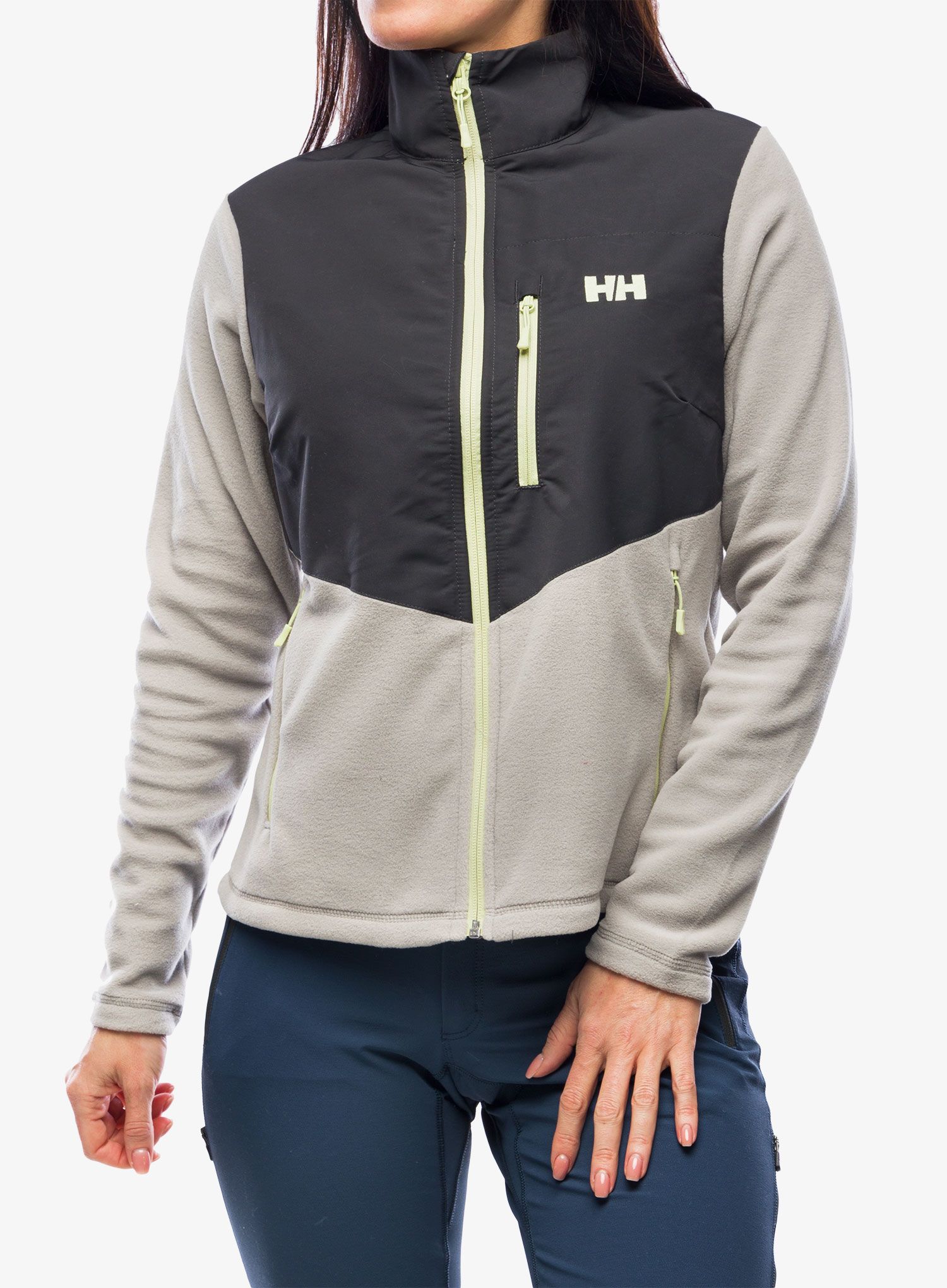 Mikina dámská bez kapuce Helly Hansen Daybreaker Block Jacket - terrazzo/ebony
