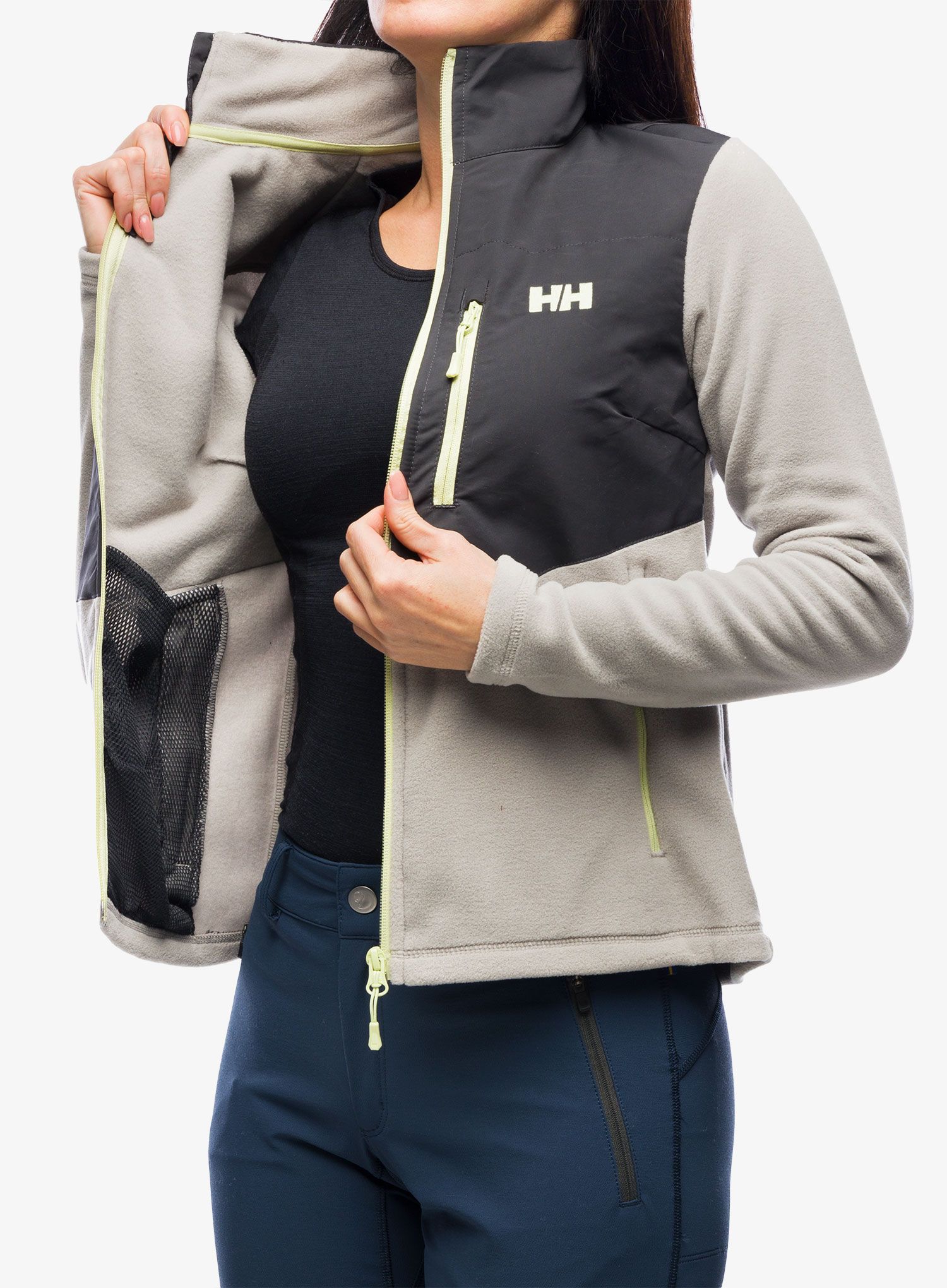 Mikina dámská bez kapuce Helly Hansen Daybreaker Block Jacket - terrazzo/ebony