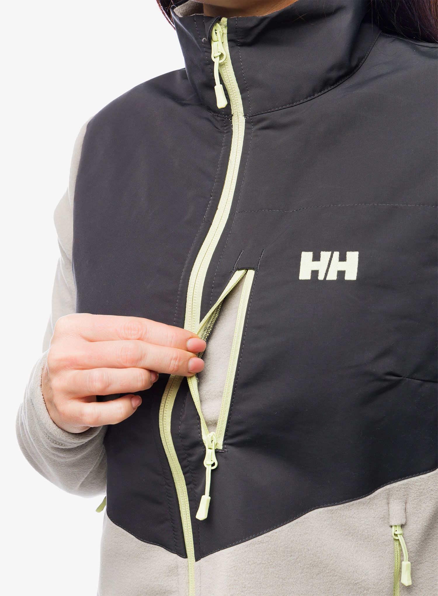 Mikina dámská bez kapuce Helly Hansen Daybreaker Block Jacket - terrazzo/ebony
