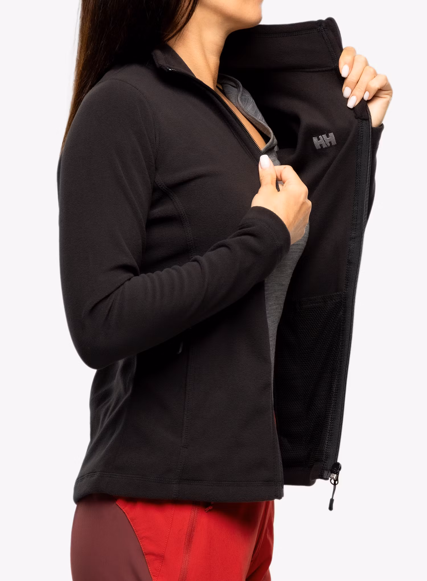 Dámská mikina na zip Helly Hansen Daybreaker Fleece Jacket - jet black/ebony/light