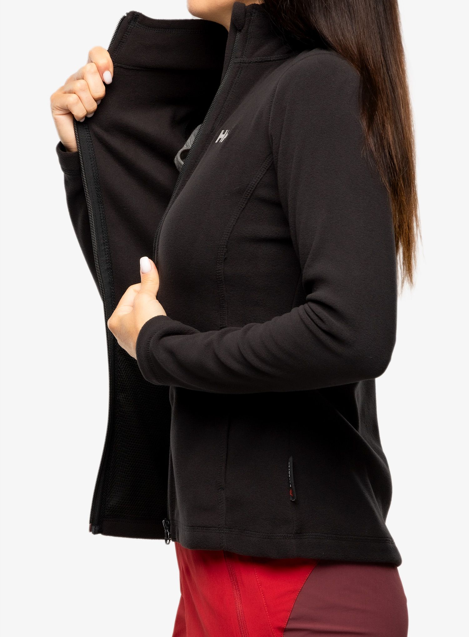 Dámská mikina na zip Helly Hansen Daybreaker Fleece Jacket - jet black/ebony/light