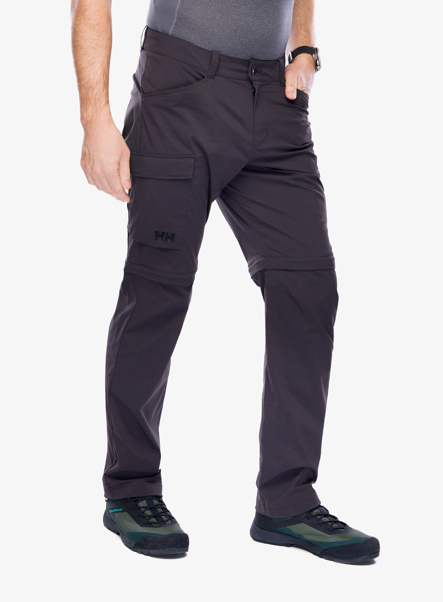 Turistické kalhoty pánské Helly Hansen Elv Light Zip Off Pant - ebony