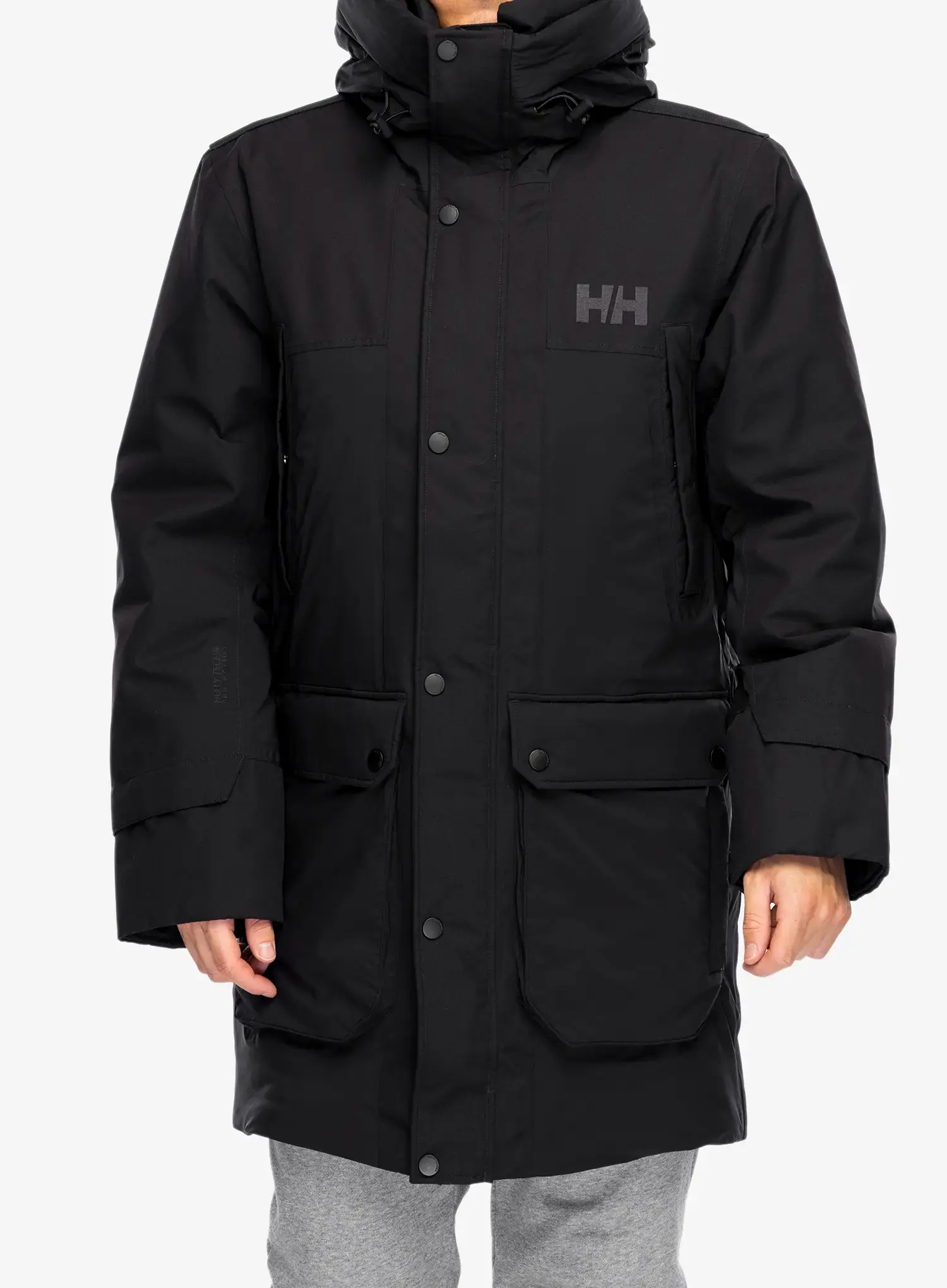 Péřový kabát Helly Hansen Escape Down Flow Parka - black