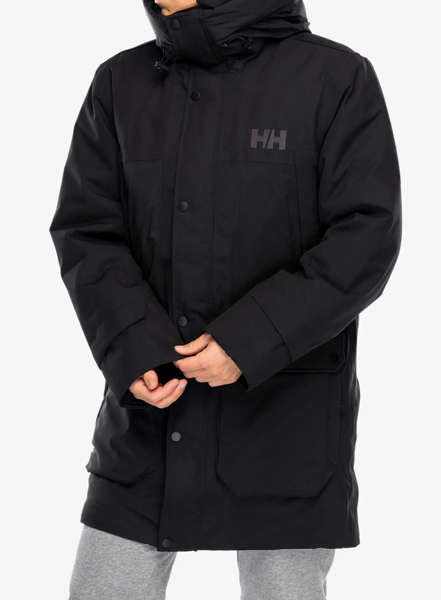 Péřový kabát Helly Hansen Escape Down Flow Parka - black