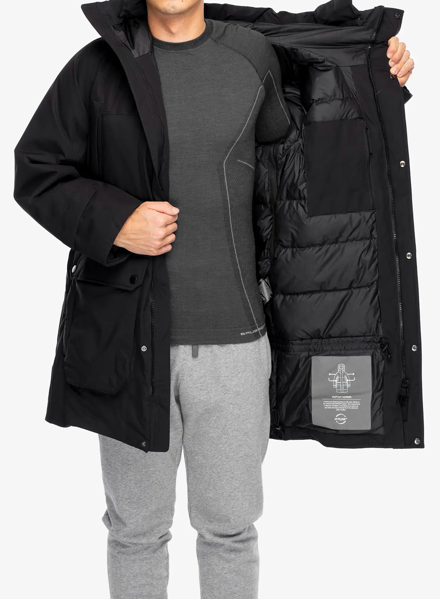Péřový kabát Helly Hansen Escape Down Flow Parka - black
