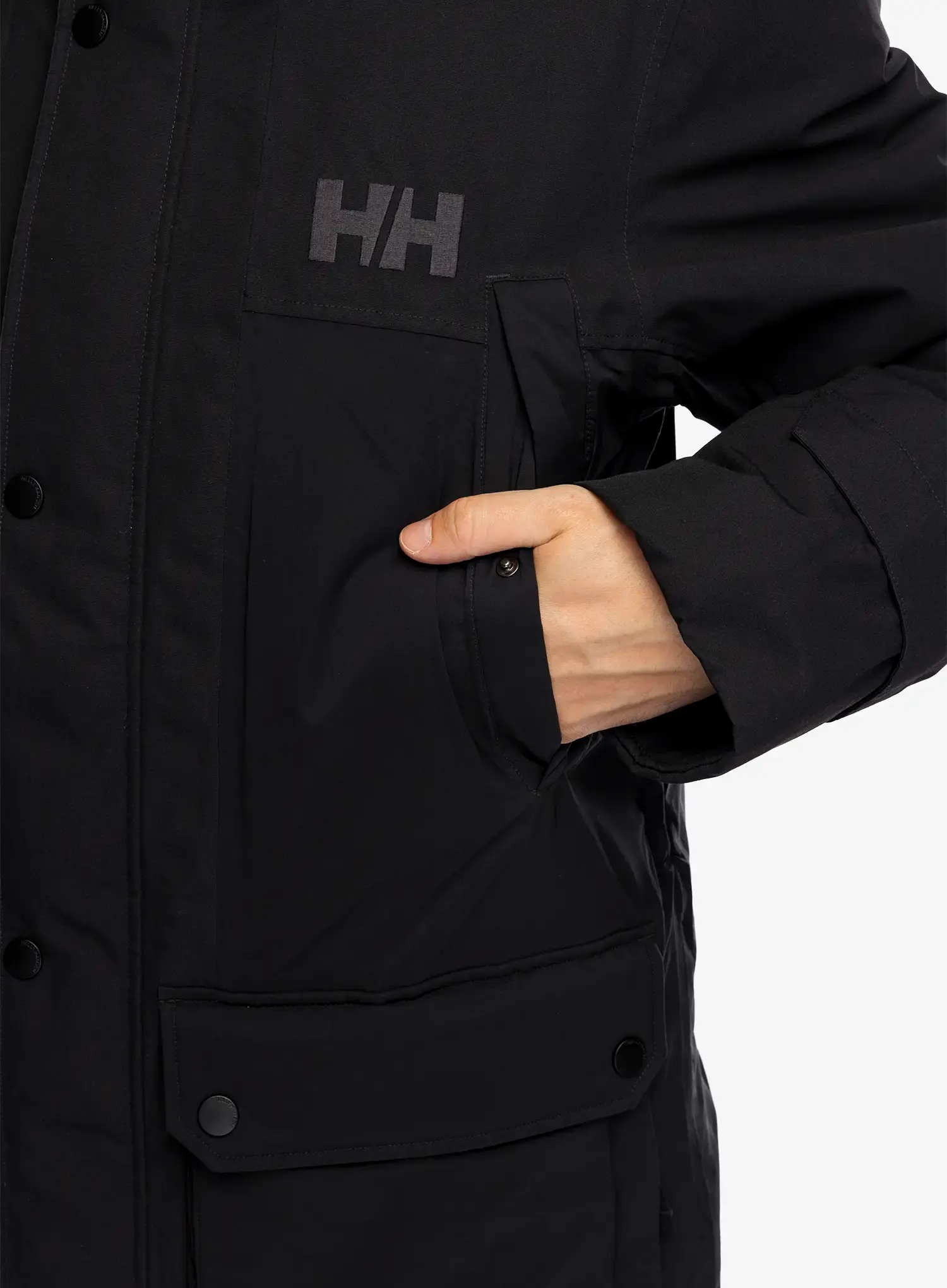Péřový kabát Helly Hansen Escape Down Flow Parka - black