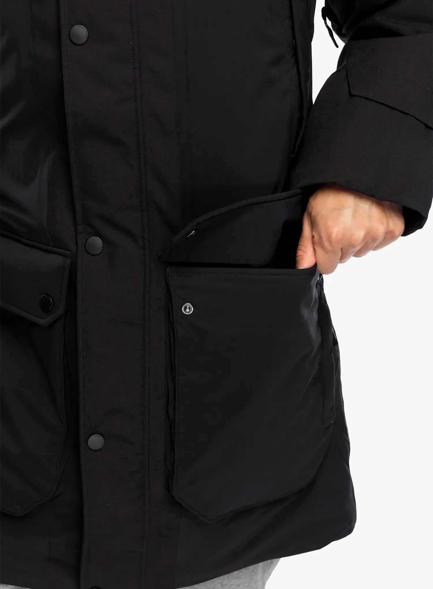 Péřový kabát Helly Hansen Escape Down Flow Parka - black