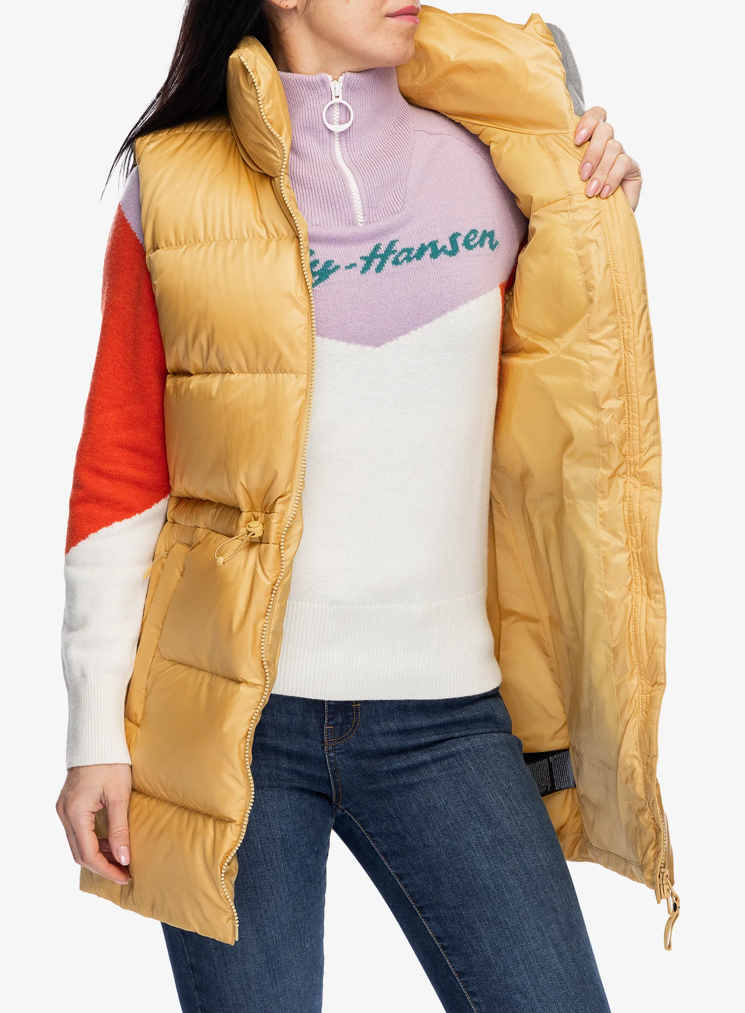 Péřová vesta dámská Helly Hansen Essence Down Vest - sand