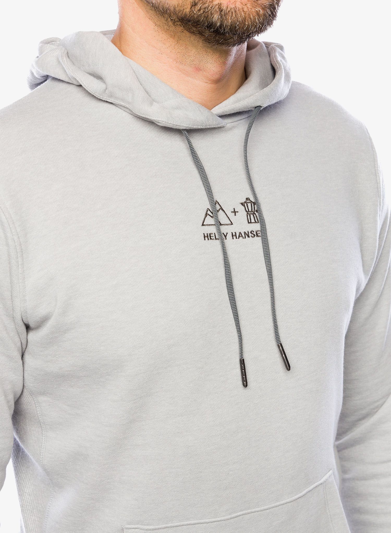 Mikina s kapucí Helly Hansen F2F Organic Cotton Hoodie 2.0 - grey fog melange