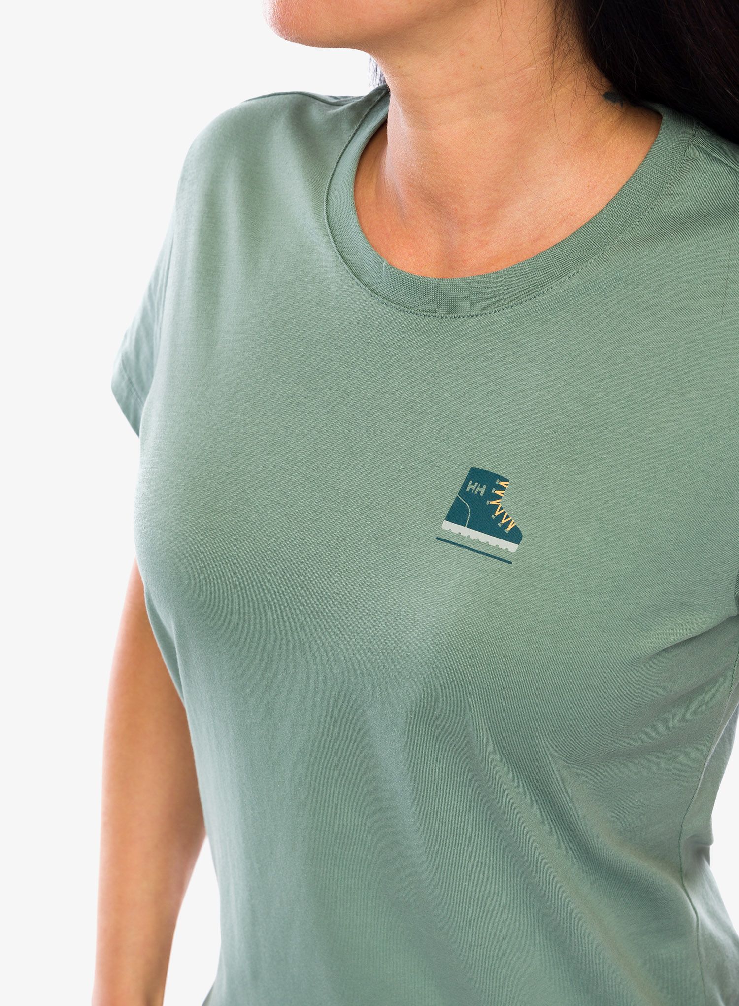 Bavlněné tričko dámské Helly Hansen F2F Organic Cotton Tee 2.0 - cactus