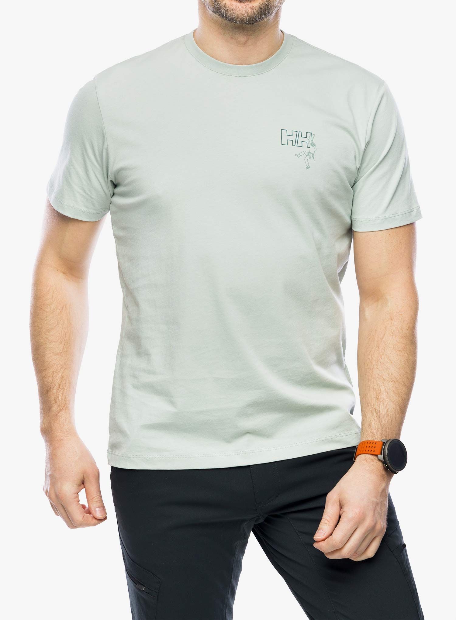 Tričko s potiskem Helly Hansen F2F Organic Cotton Tee 2.0 - green mist