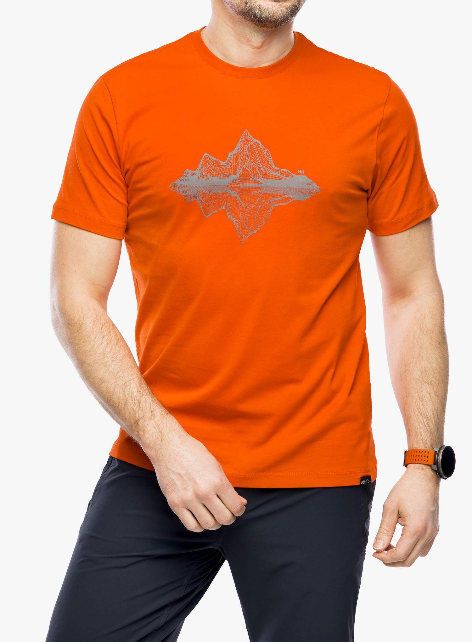 Tričko s potiskem Helly Hansen F2F Organic Cotton Tee 2.0 - patrol orange