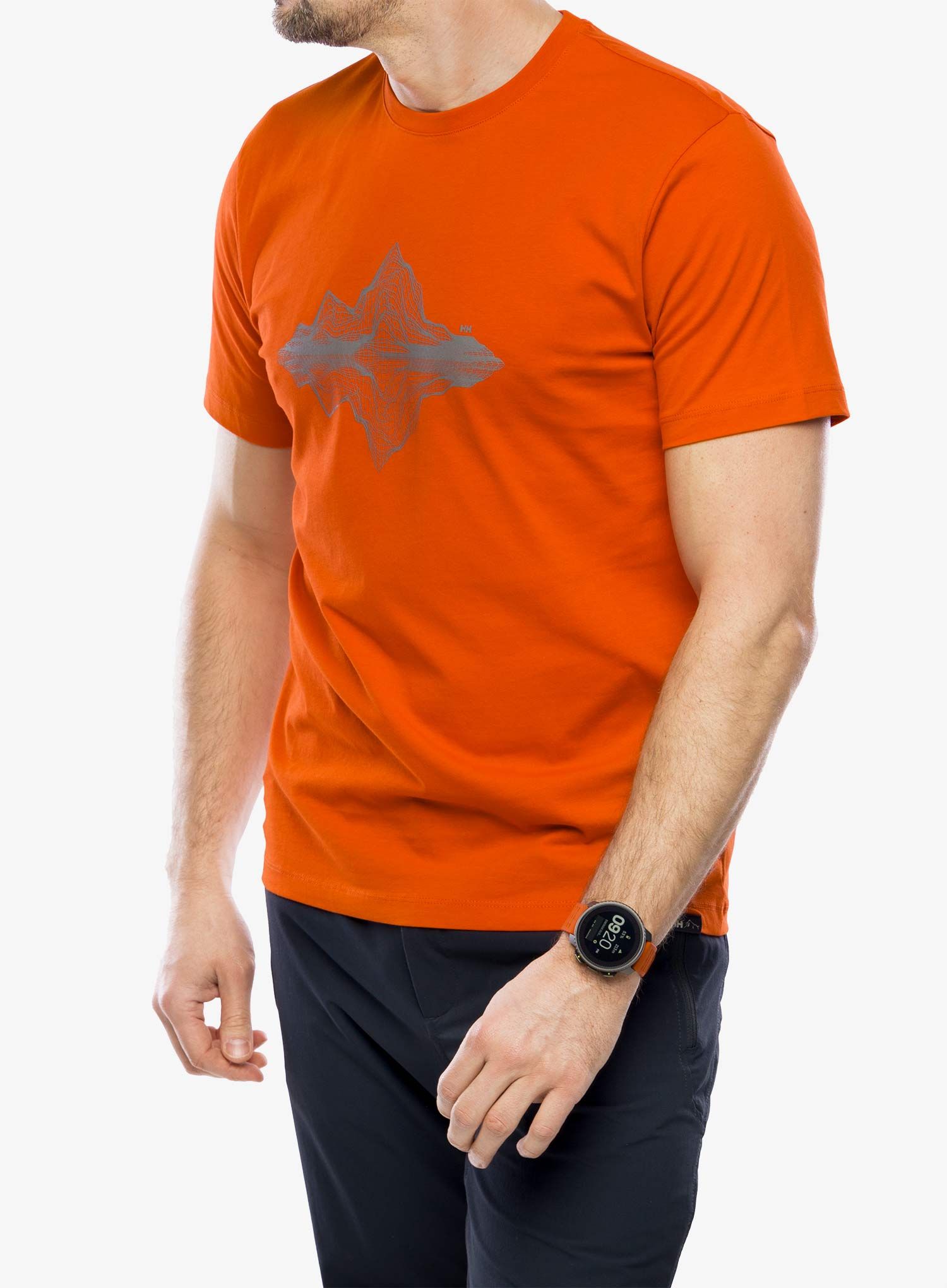Tričko s potiskem Helly Hansen F2F Organic Cotton Tee 2.0 - patrol orange
