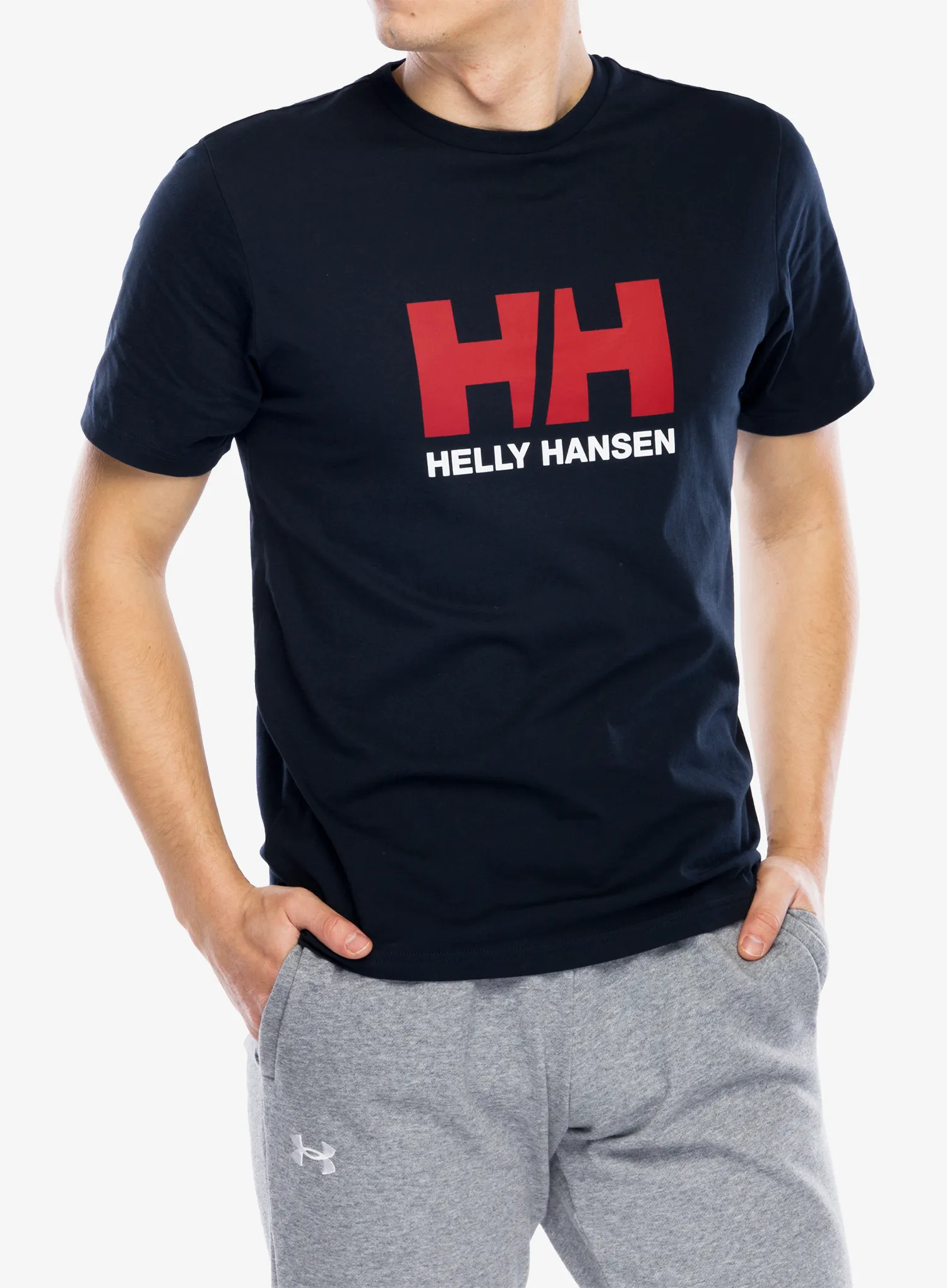 Bavlněné tričko Helly Hansen HH Logo T-Shirt 2.0 - navy