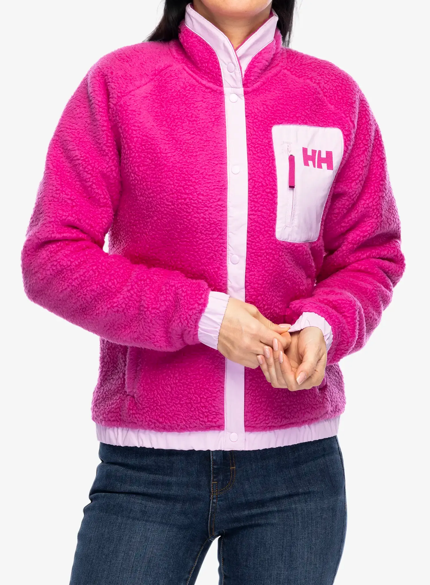 Fleecová mikina dámská Helly Hansen Imperial Pile Snap - magenta 2.0