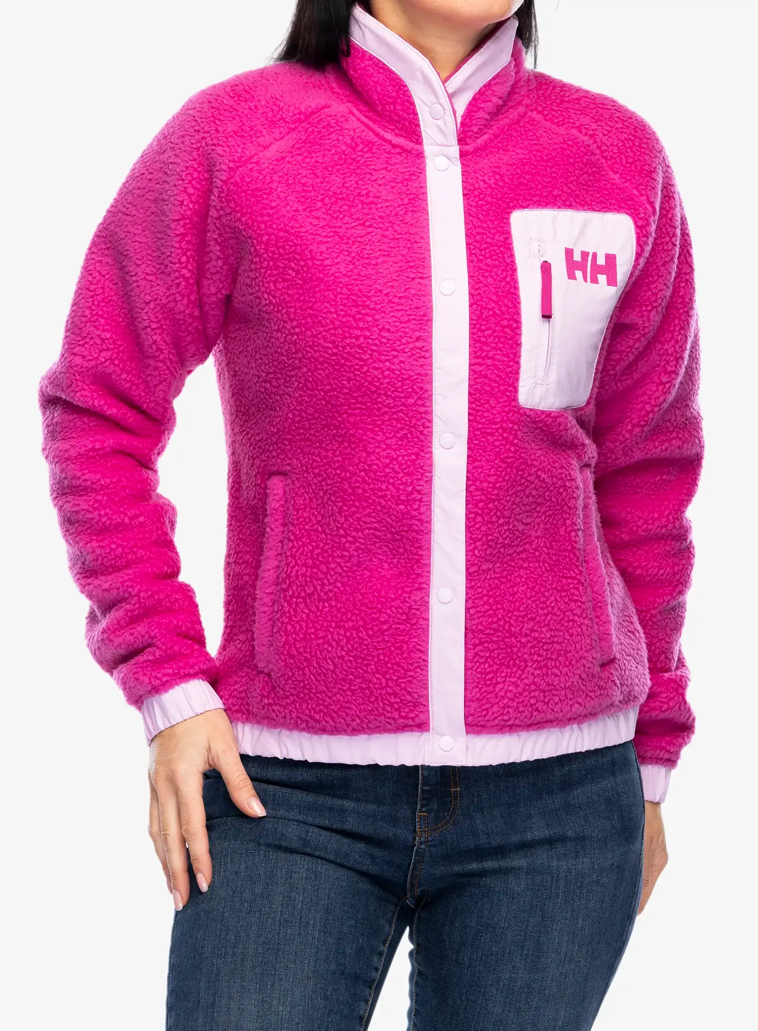 Fleecová mikina dámská Helly Hansen Imperial Pile Snap - magenta 2.0