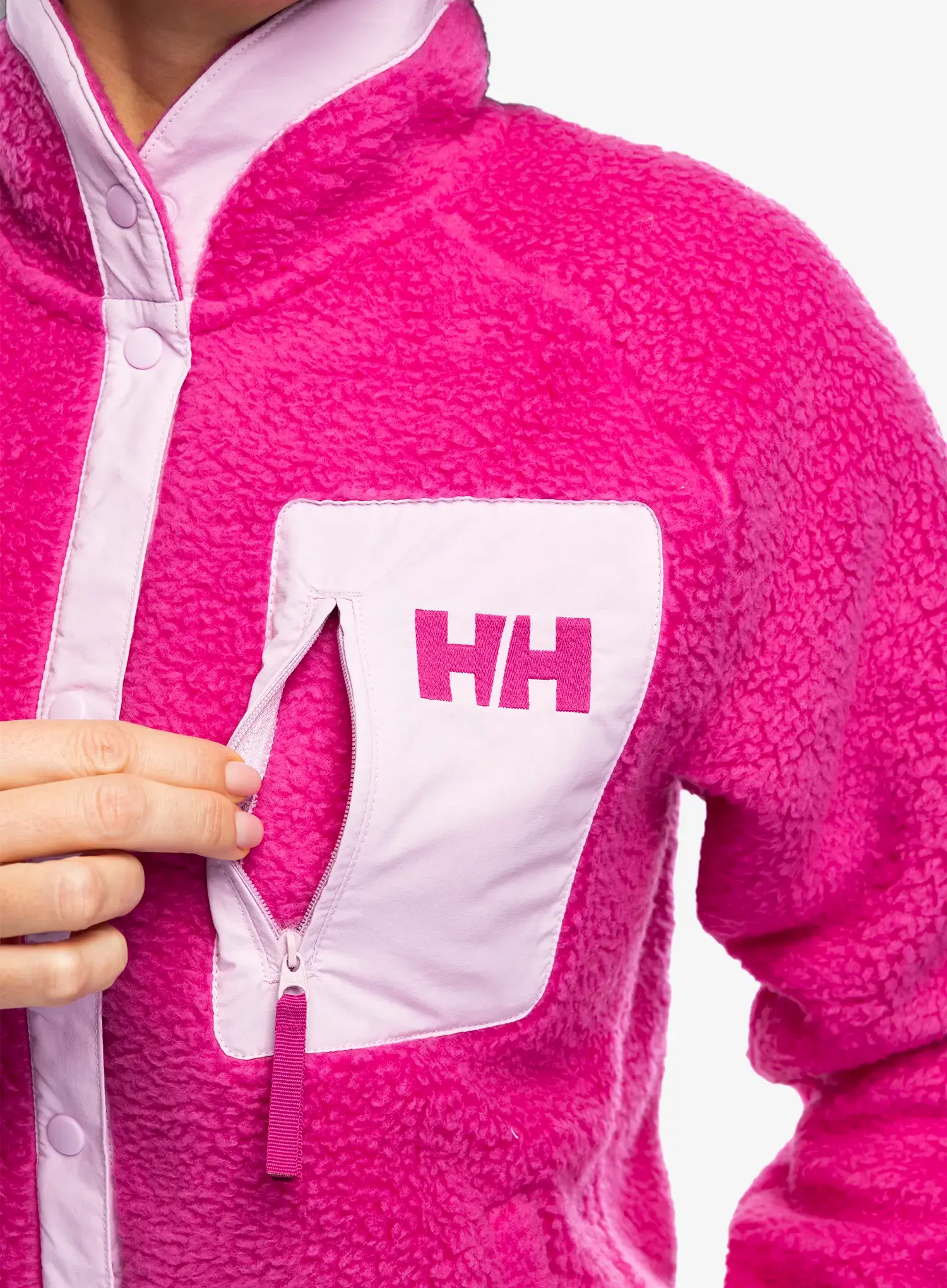 Fleecová mikina dámská Helly Hansen Imperial Pile Snap - magenta 2.0