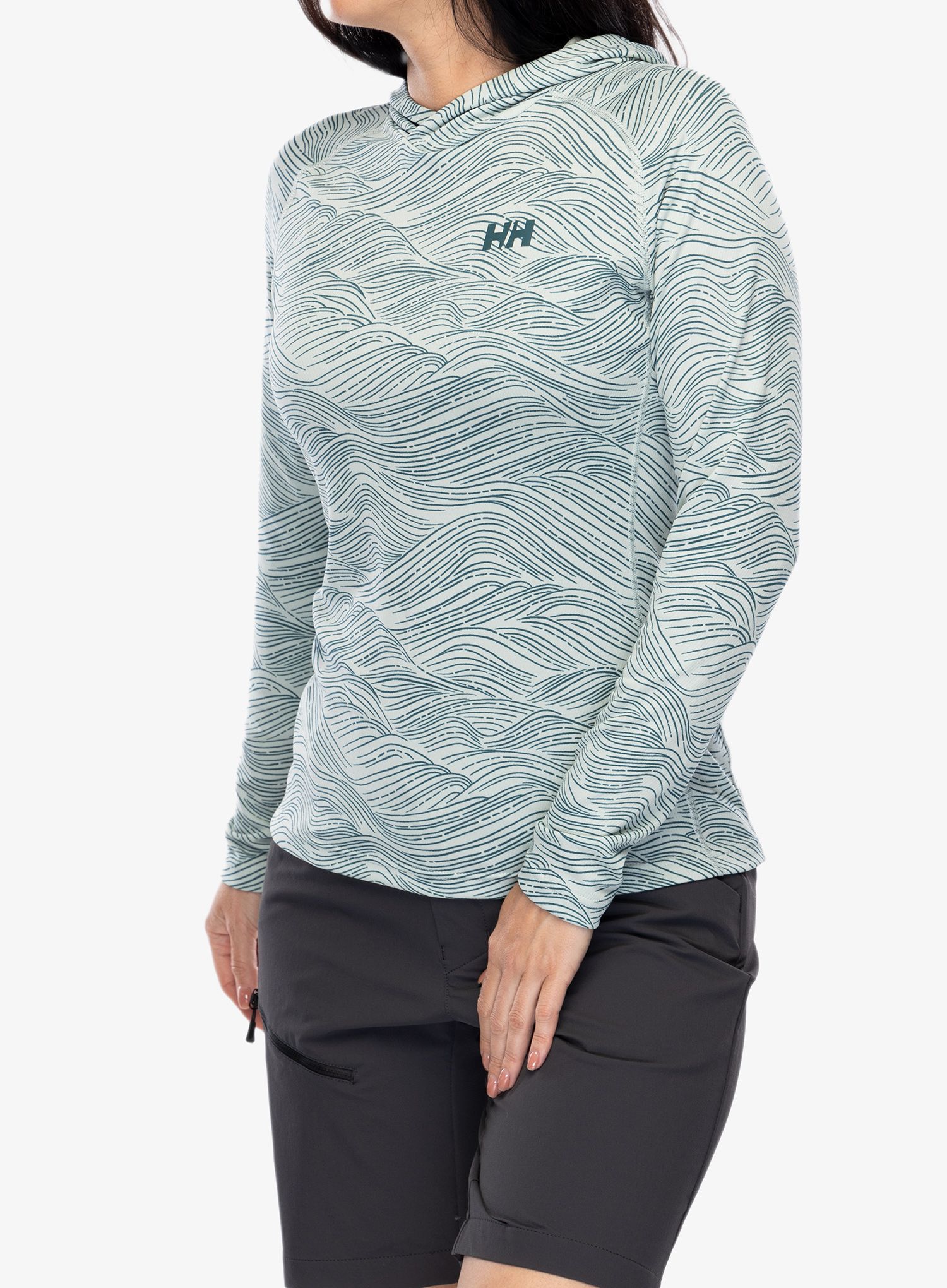 Dámská funkční mikina Helly Hansen LIFA Active Solen GR Hoodie - green mist wave