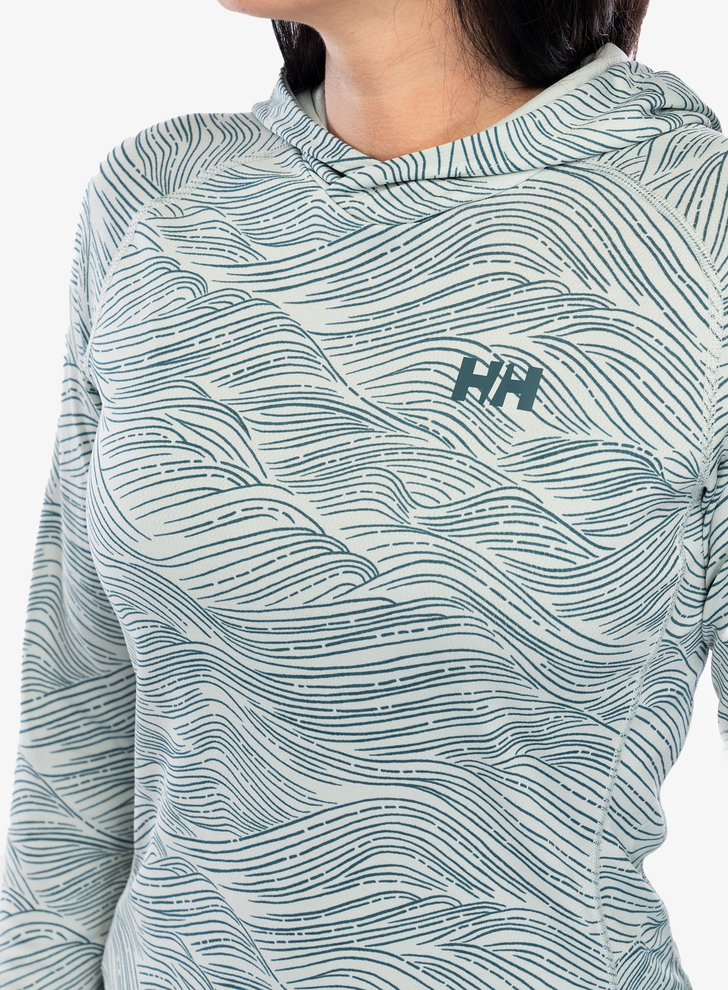 Dámská funkční mikina Helly Hansen LIFA Active Solen GR Hoodie - green mist wave