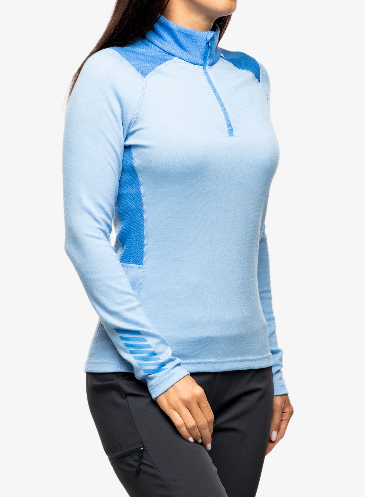 Dámská funkční mikina Helly Hansen LIFA Merino Midweight 1/2 Zip - bright blue