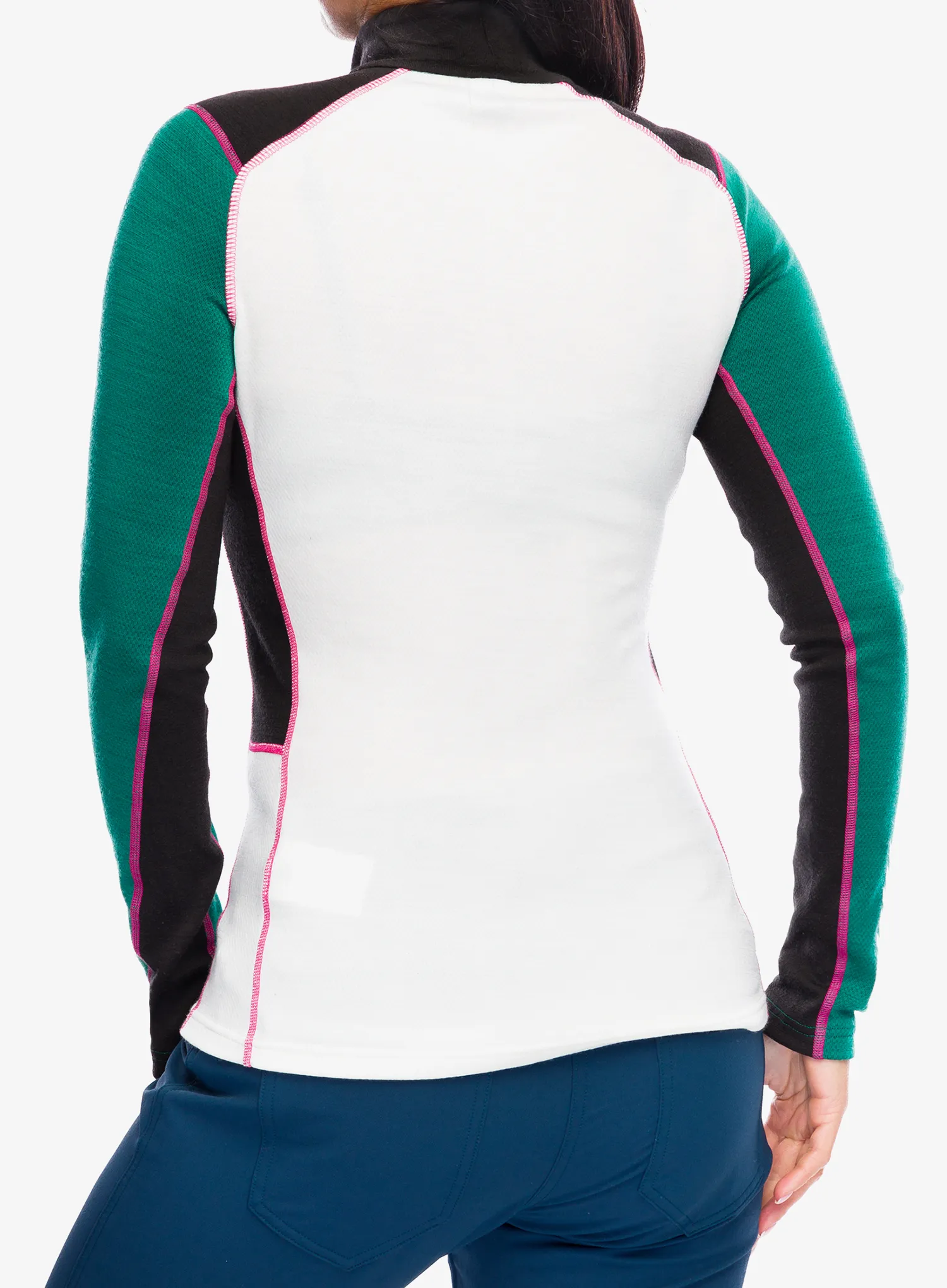 Dámská funkční mikina Helly Hansen LIFA Merino Midweight 1/2 Zip - emerald