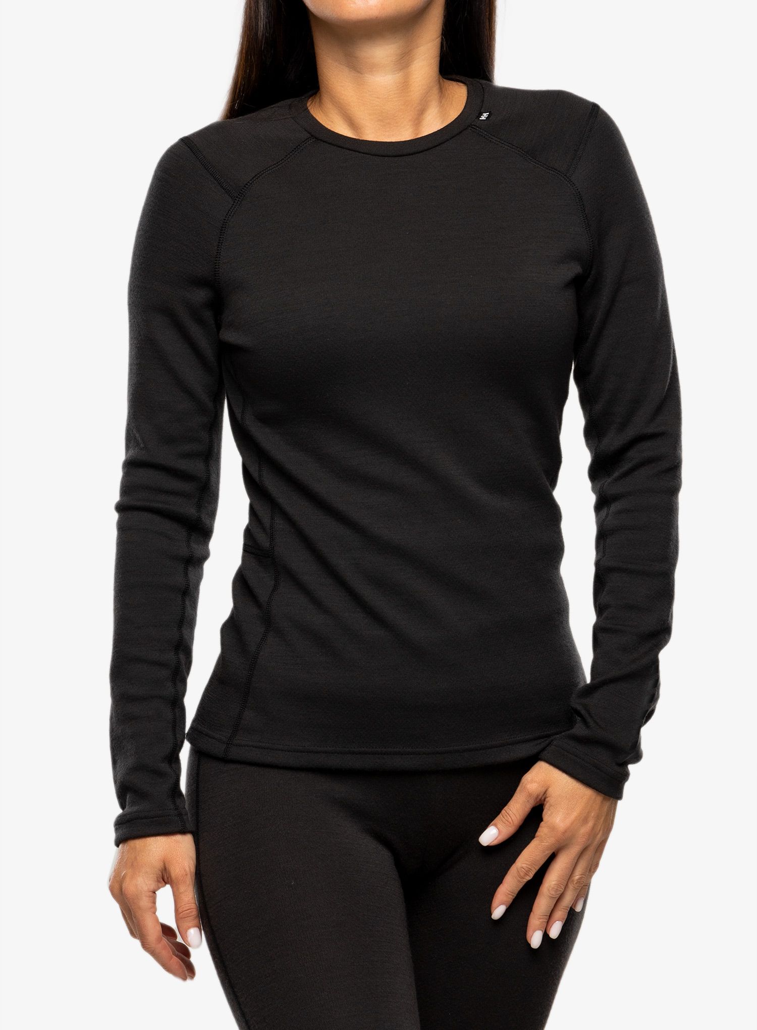 Funkční mikina dámská Helly Hansen LIFA Merino Midweight Crew - black/black gum