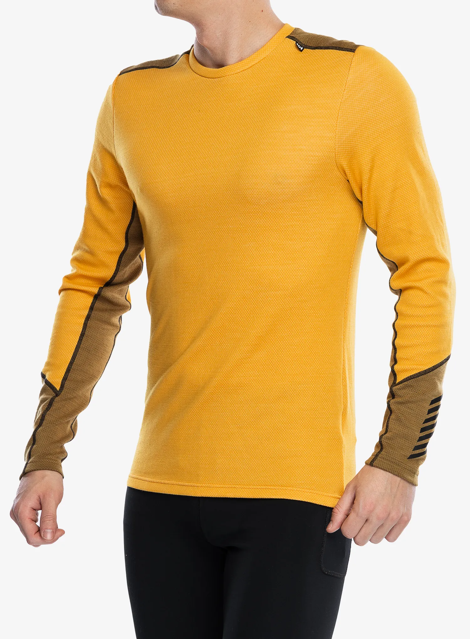 Funkční mikina Helly Hansen LIFA Merino Midweight Crew - golden glow