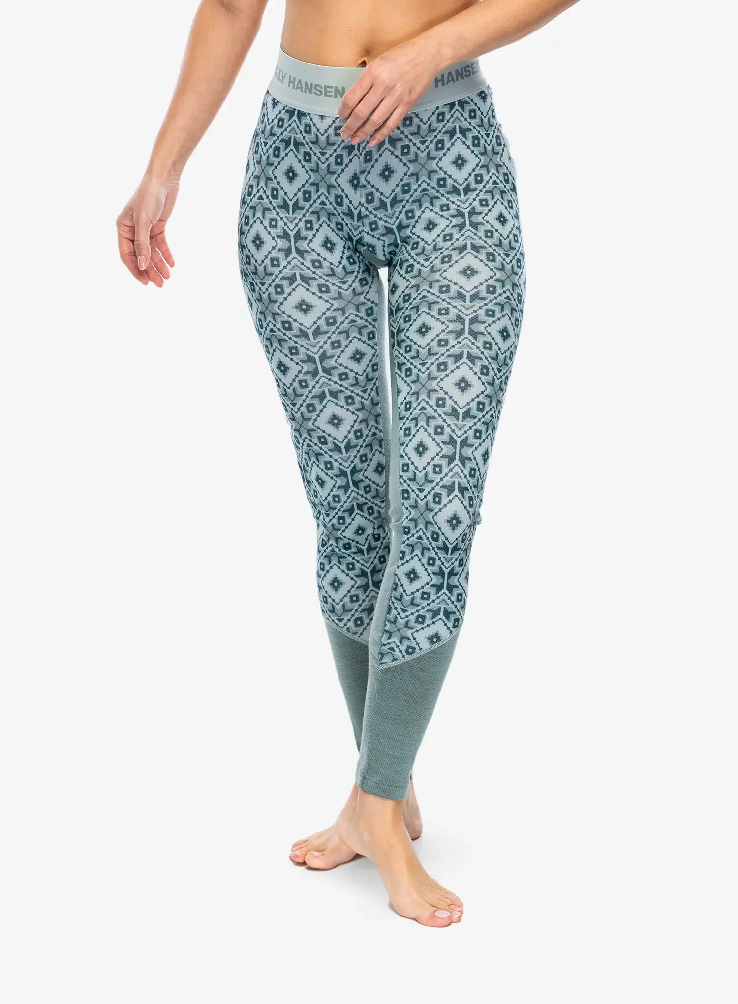Termolegíny dámské Helly Hansen LIFA Merino Midweight Graphic Pant - cactus star pixel aop