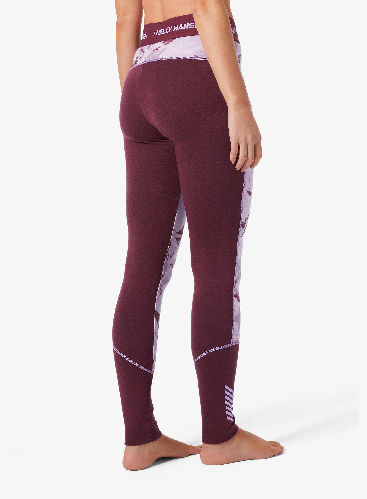 Termolegíny dámské Helly Hansen LIFA Merino Midweight Graphic Pant - hickory/coral almond