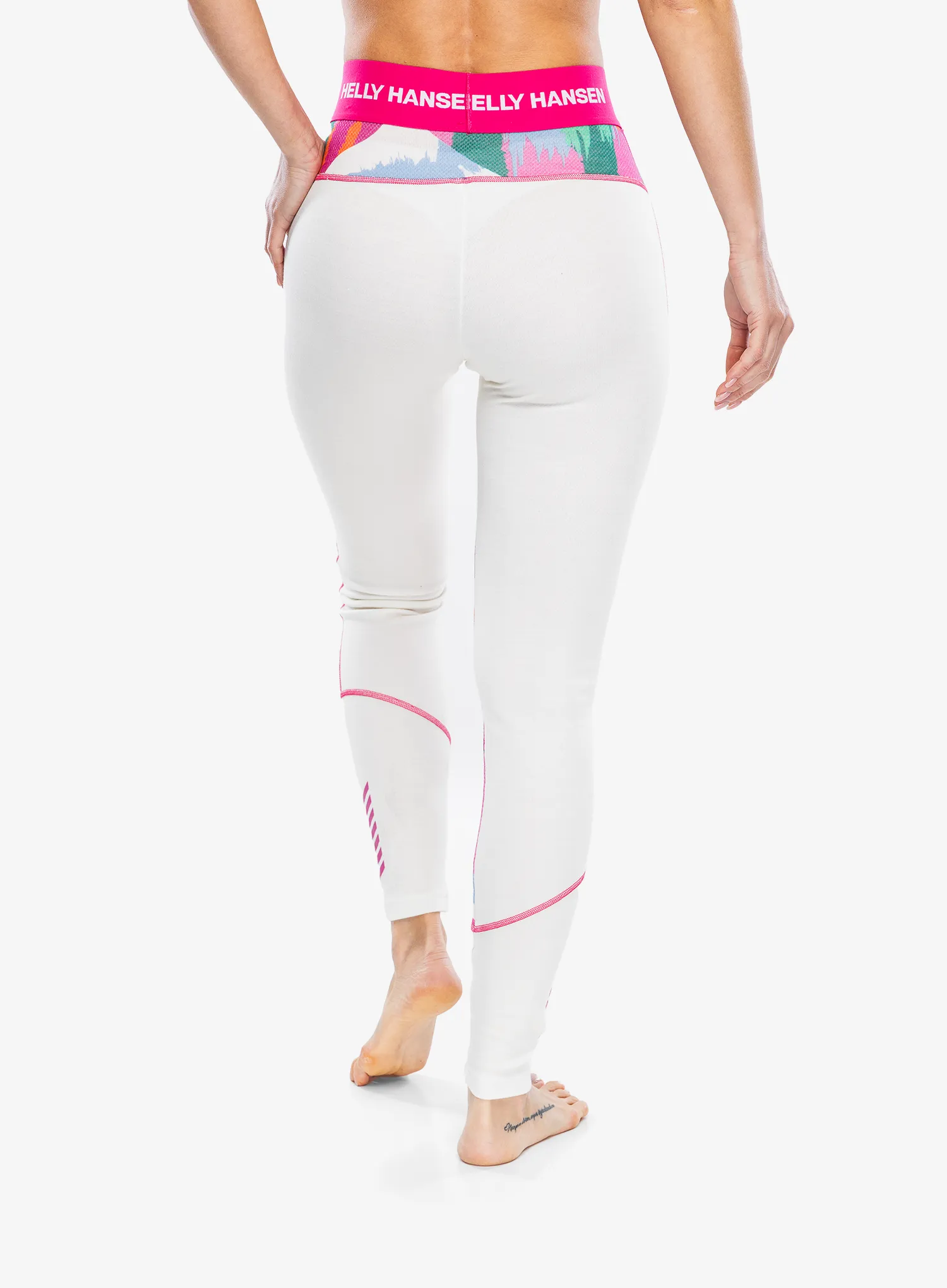 Termolegíny dámské Helly Hansen LIFA Merino Midweight Graphic Pant - off white jpb aop