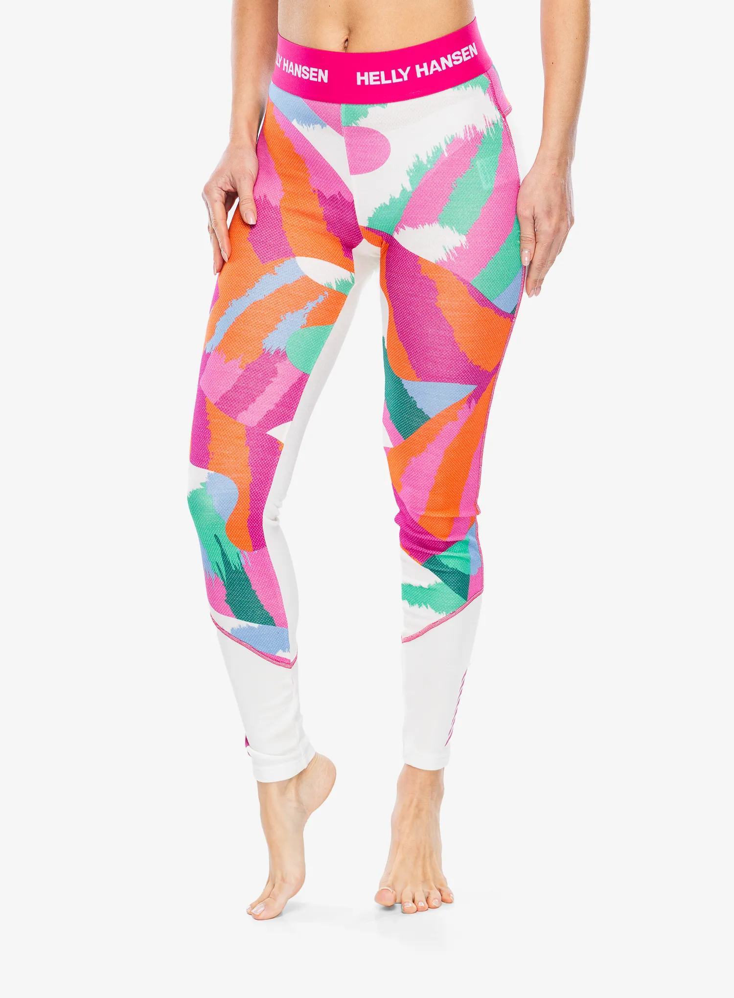 Termolegíny dámské Helly Hansen LIFA Merino Midweight Graphic Pant - off white jpb aop