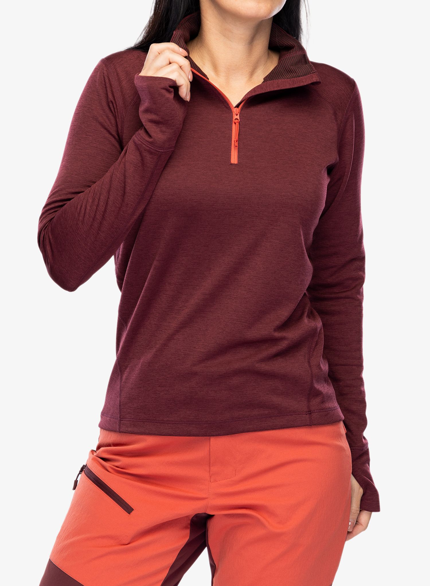 Dámská mikina Helly Hansen LIFA Tech Lite 1/2 Zip - hickory/coral almond